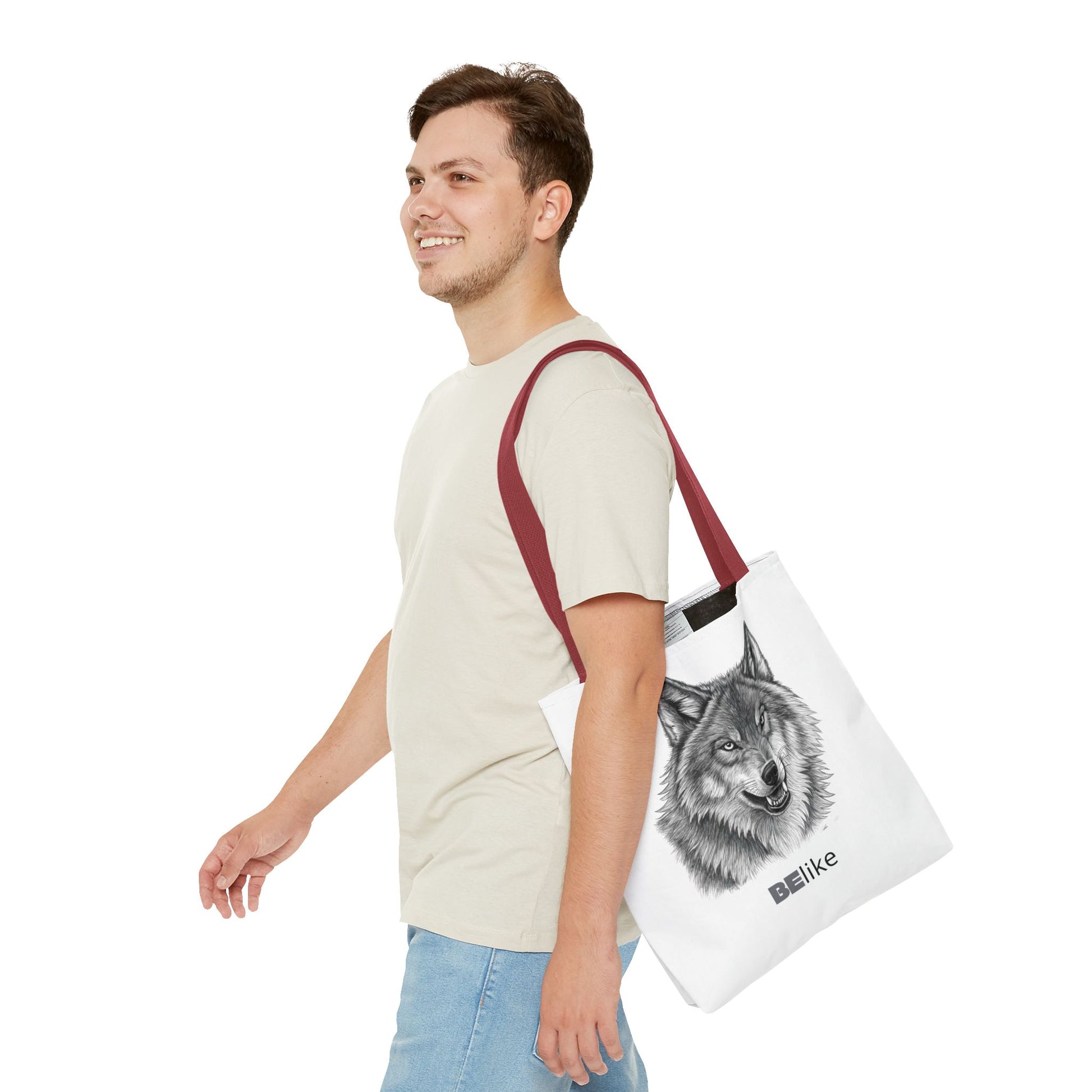 BElike the Wolf Tote Bag | Inspirational Spirit Animal Tote | BElike.store