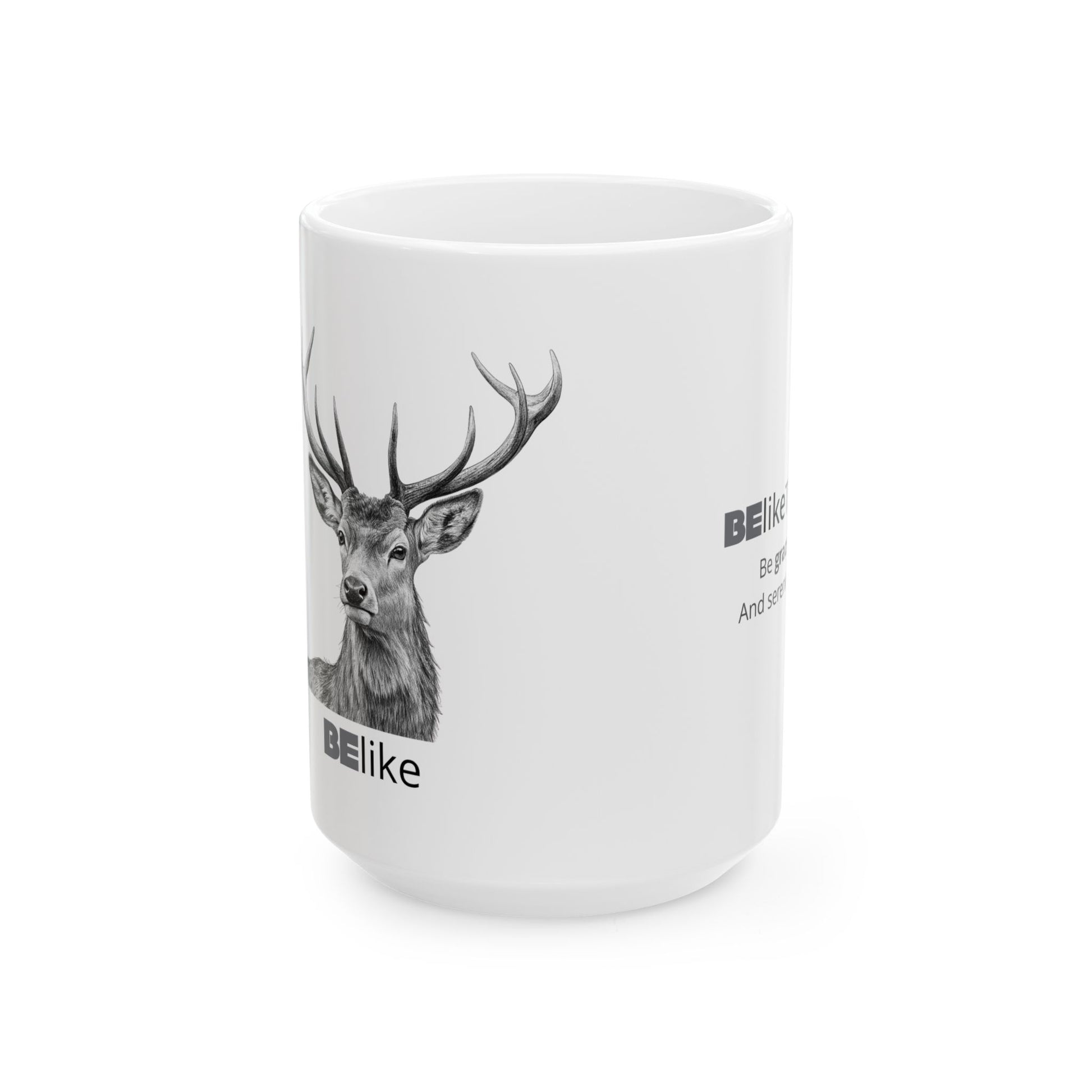 BElike the Deer White Ceramic Mug | Inspirational Spirit Animal Mug | BElike.store