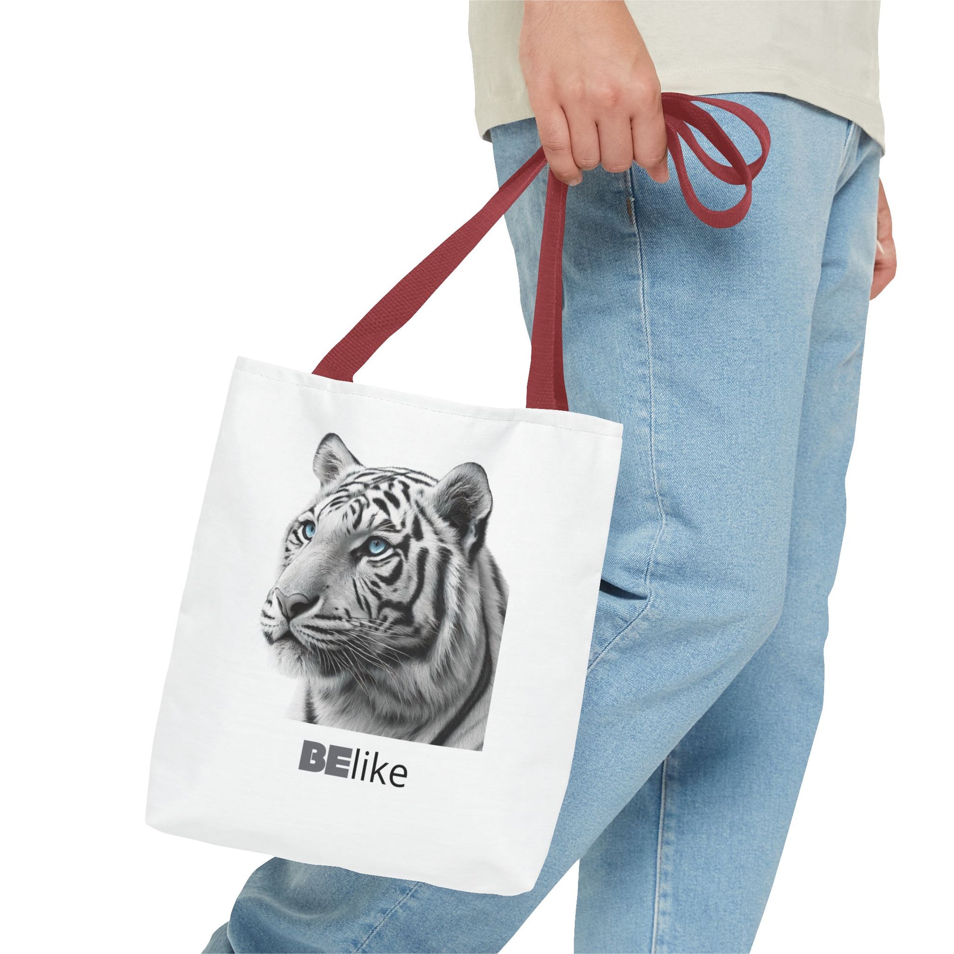 BElike the White Tiger Tote Bag | Independent & Strong | BElike.store