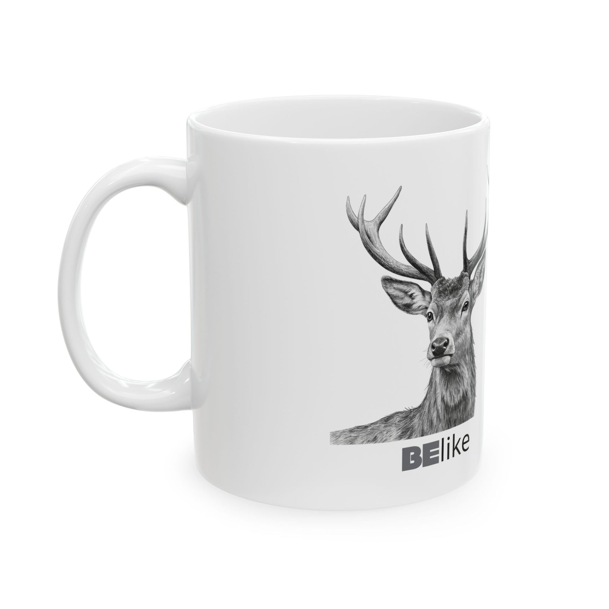 BElike the Deer White Ceramic Mug | Inspirational Spirit Animal Mug | BElike.store
