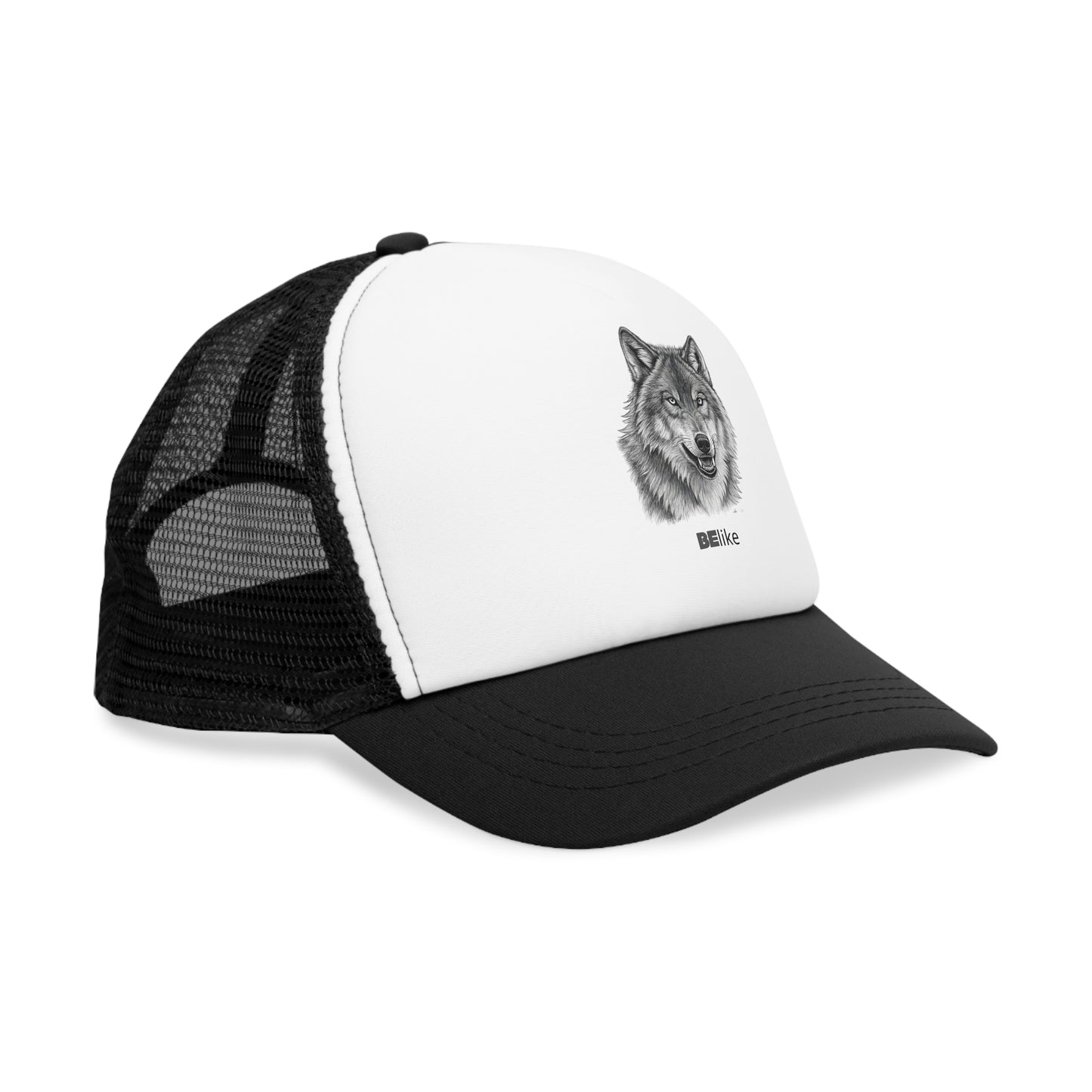 BElike the Wolf Trucker Cap | Minimalist Spirit Animal Hat | BElike.store