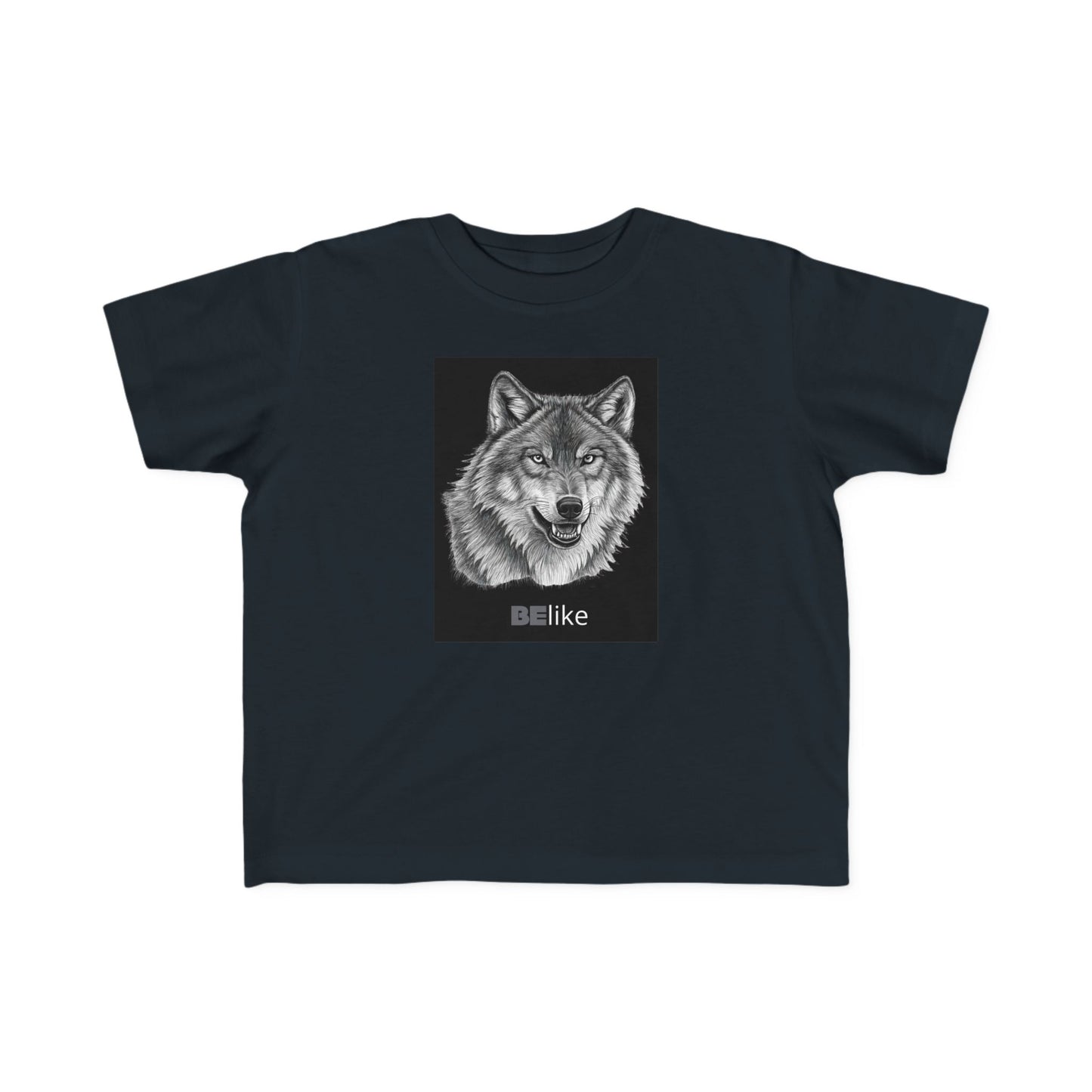 Toddler’s BElike the Wolf Black T-shirt | Inspirational Animal Spirit Tee | BElike.store