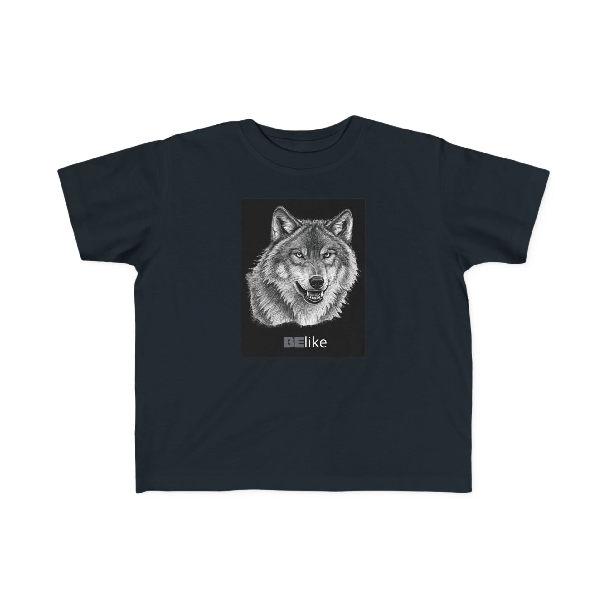 Toddler’s BElike the Wolf Black T-shirt | Inspirational Animal Spirit Tee | BElike.store