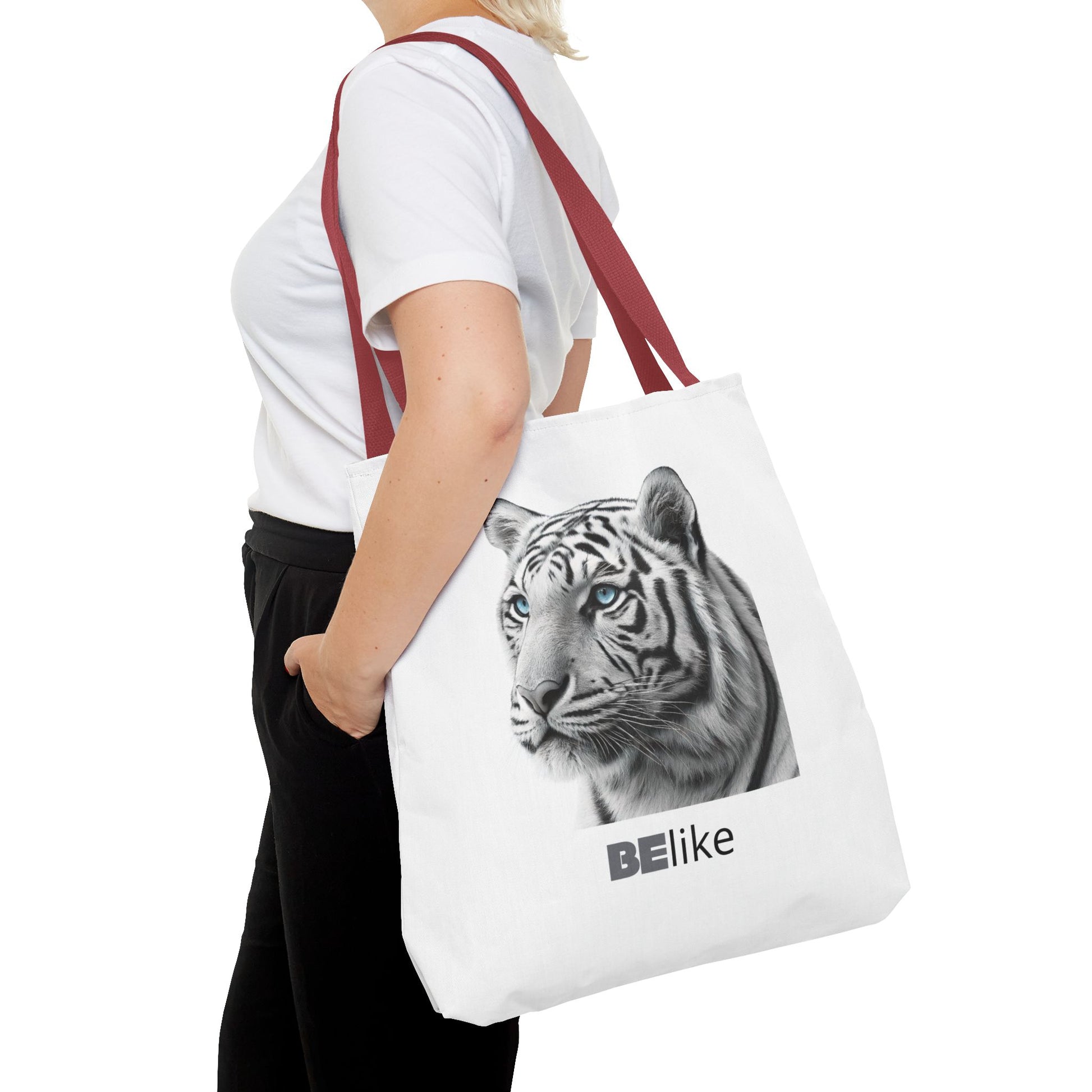 BElike the White Tiger Tote Bag | Independent & Strong | BElike.store