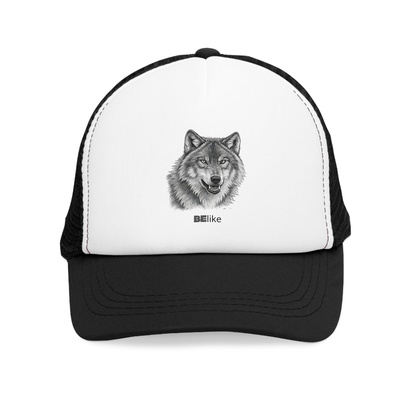 BElike the Wolf Trucker Cap | Minimalist Spirit Animal Hat | BElike.store