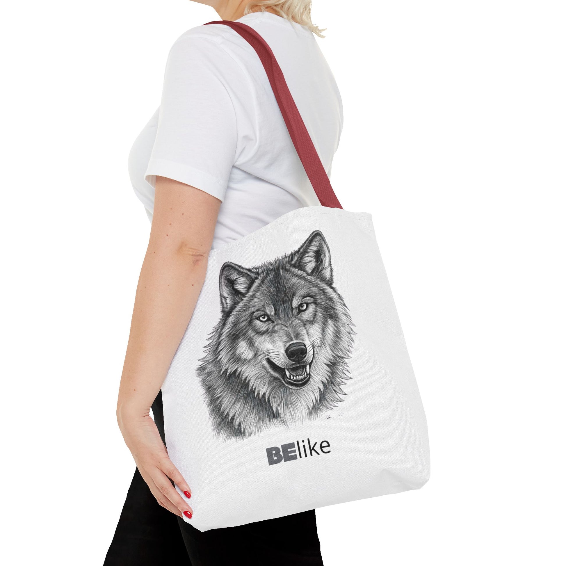 BElike the Wolf Tote Bag | Inspirational Spirit Animal Tote | BElike.store