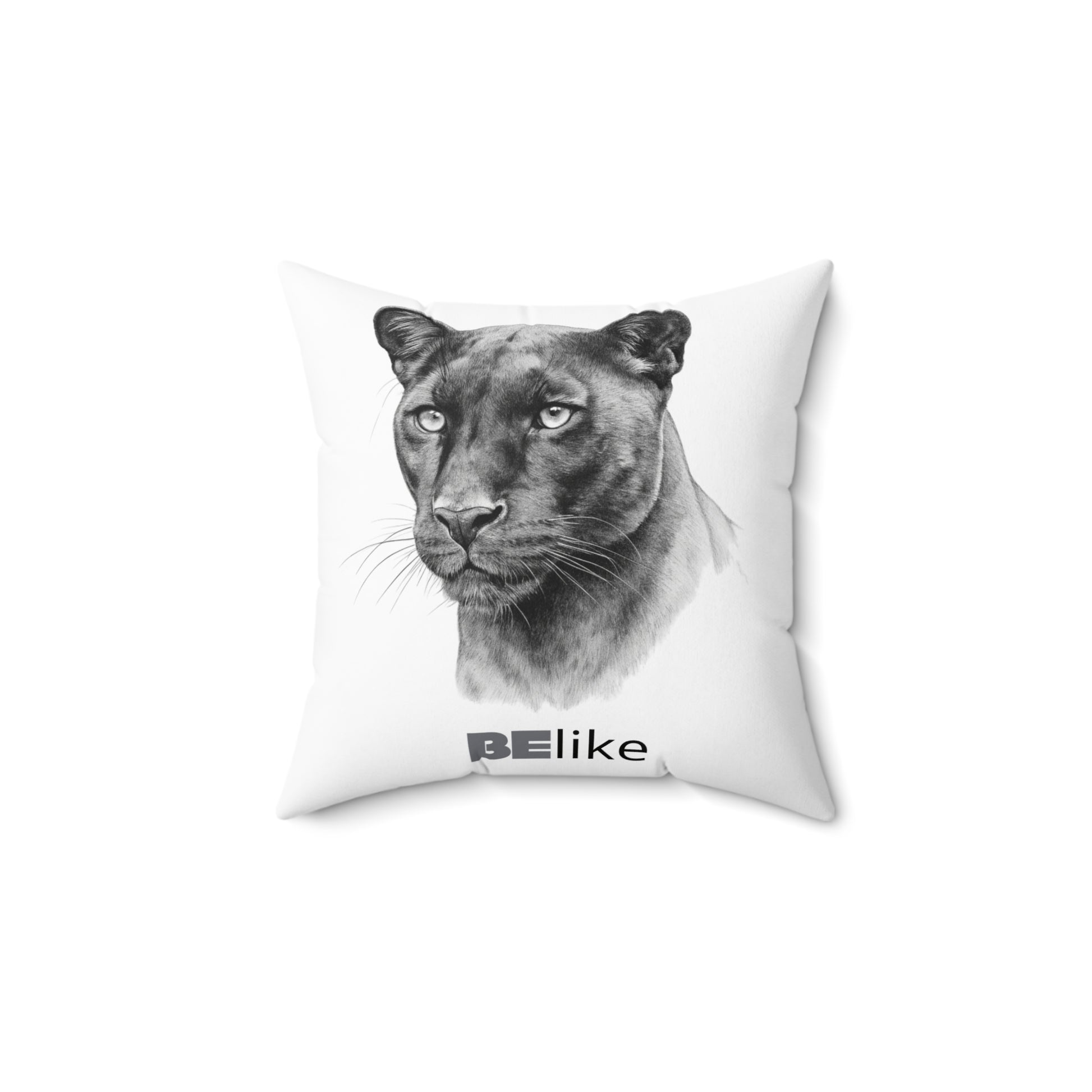 Black Panther throw pillow with quote and minimalist design