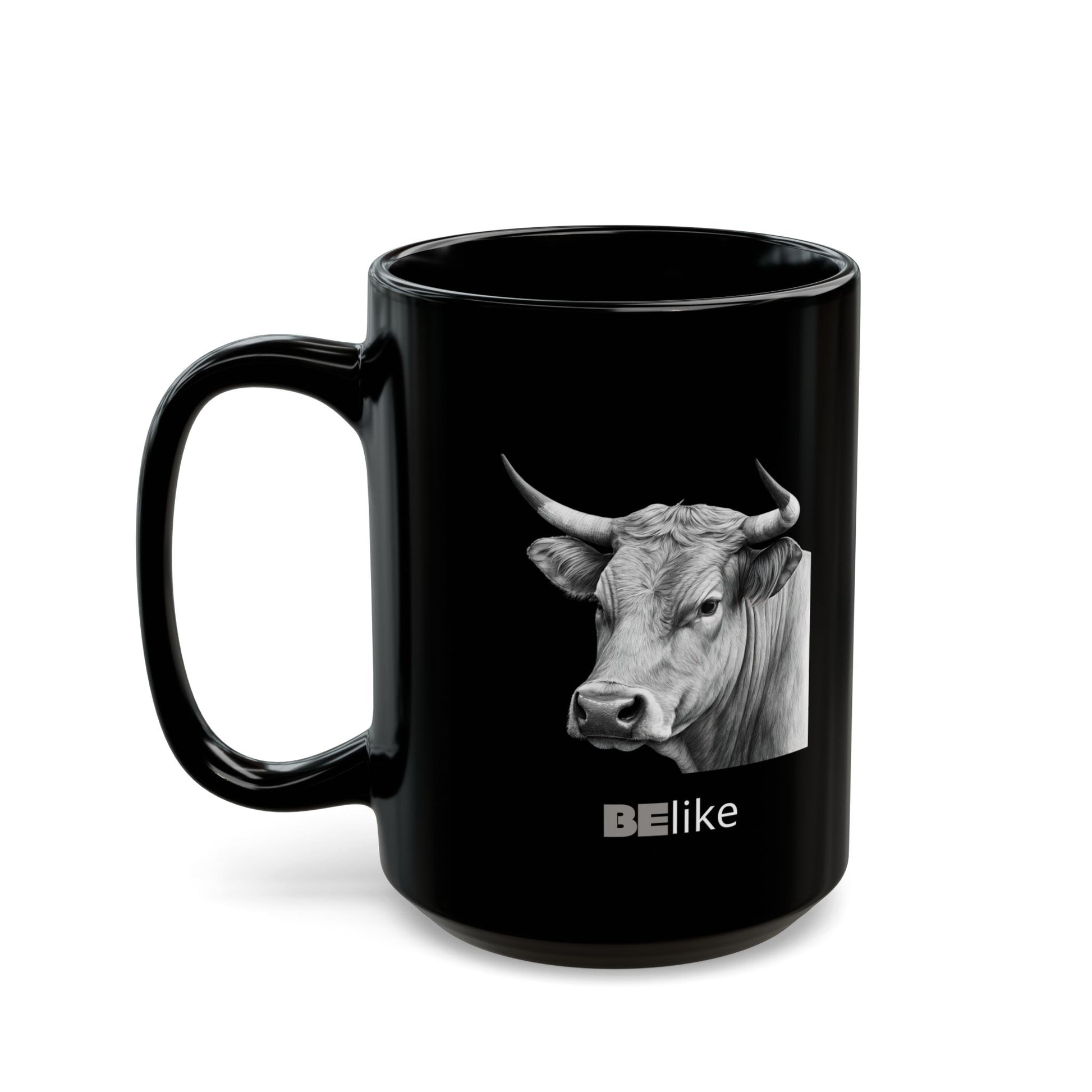 Bull spirit animal mug with motivational quote