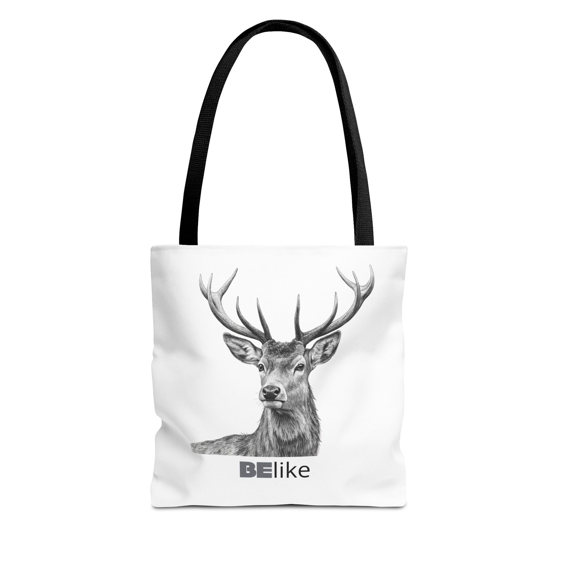 Minimalist Deer Tote Bag with Inspirational Quote