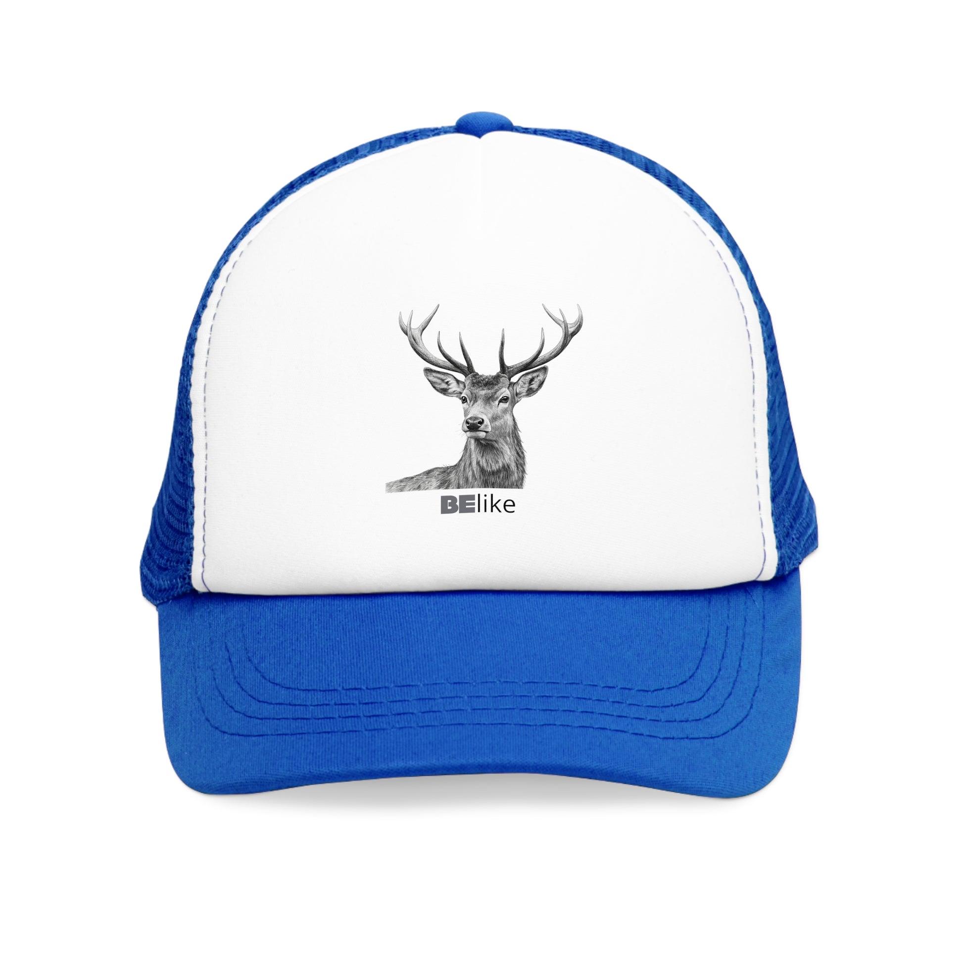 Minimalist Deer Trucker Cap with Inspirational Art