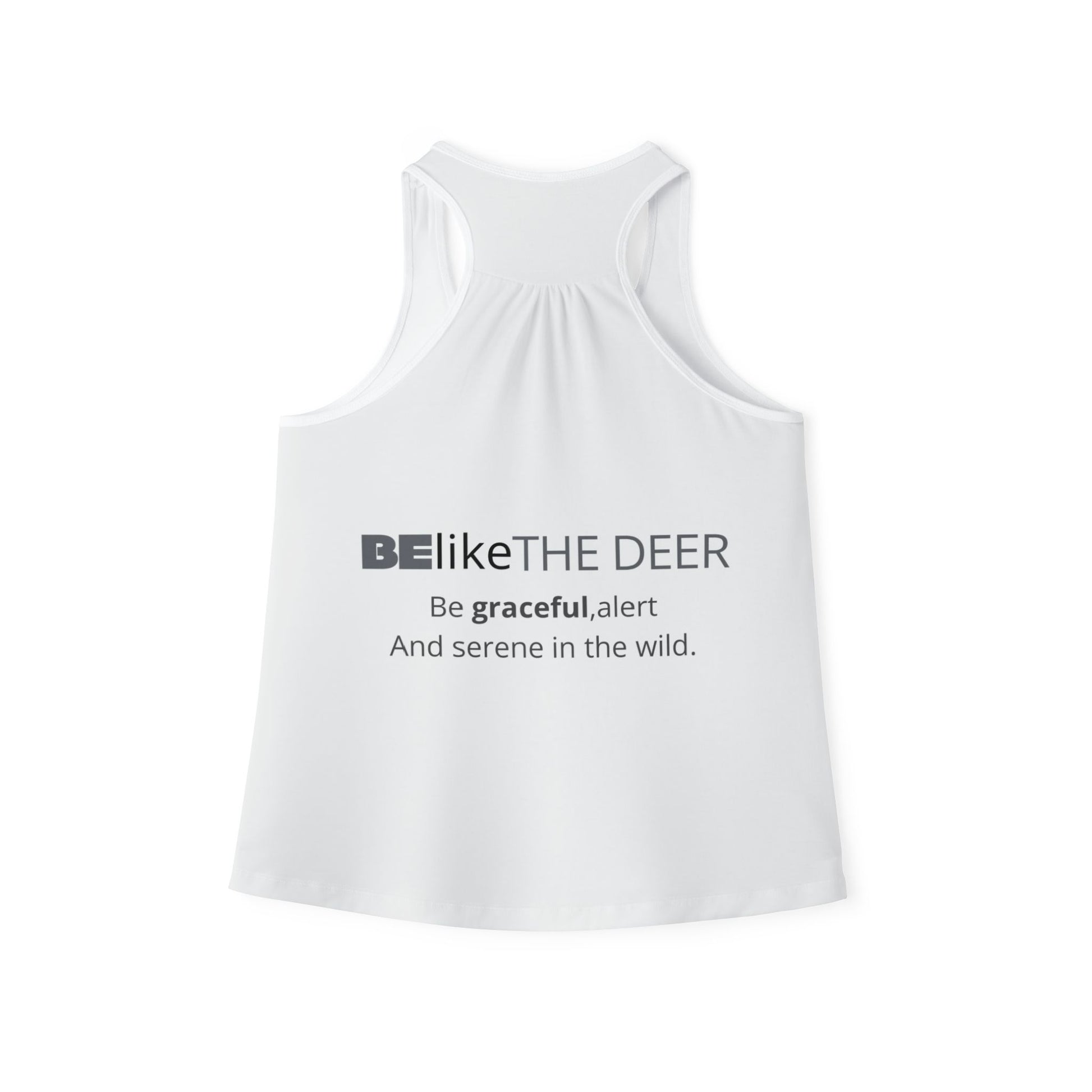 Minimalist Deer Women's Tank Top with Inspirational Quote