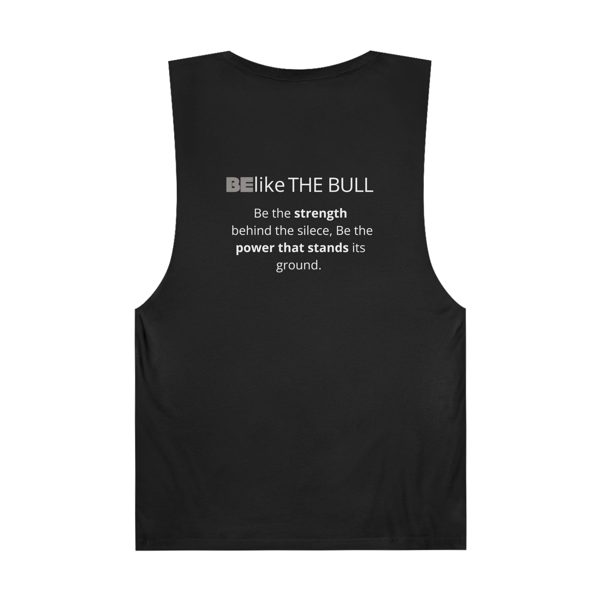 Minimalist black bull tank top for men and women