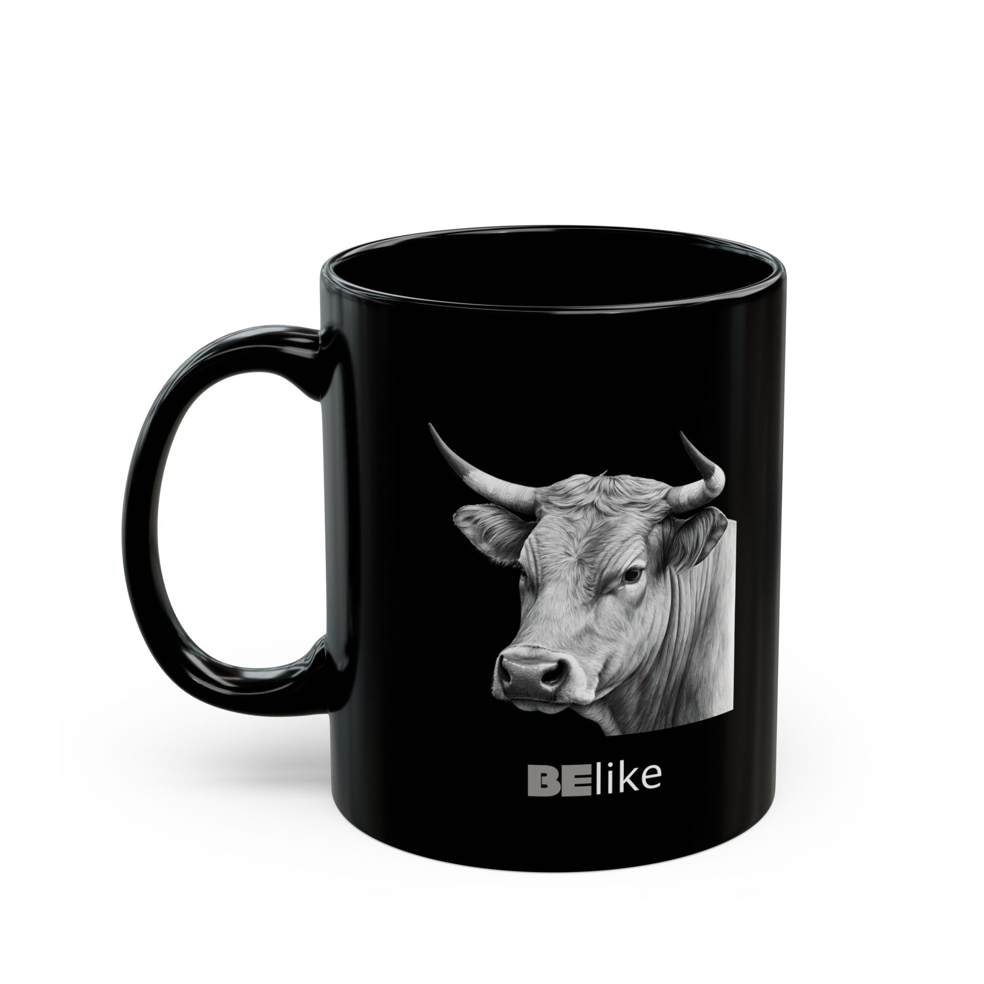 Minimalist bull artwork drinkware
