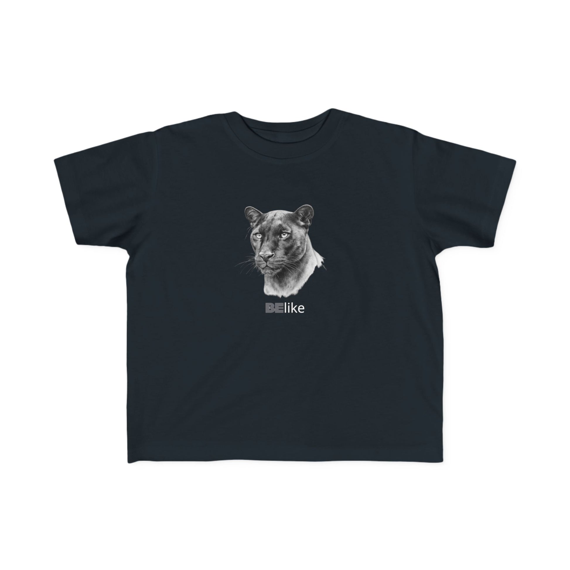 Toddler black t-shirt with Black Panther spirit design