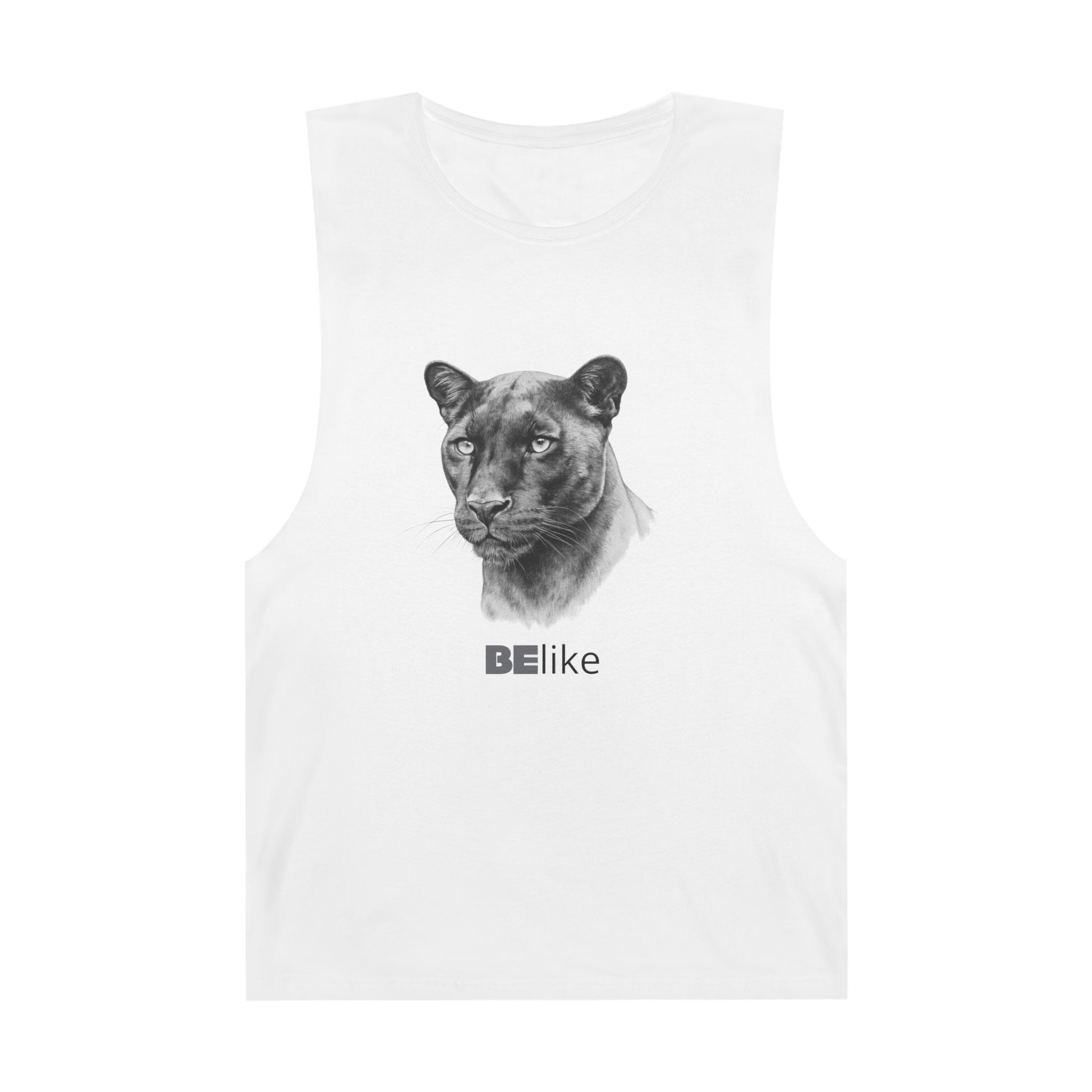 White tank top with black panther quote