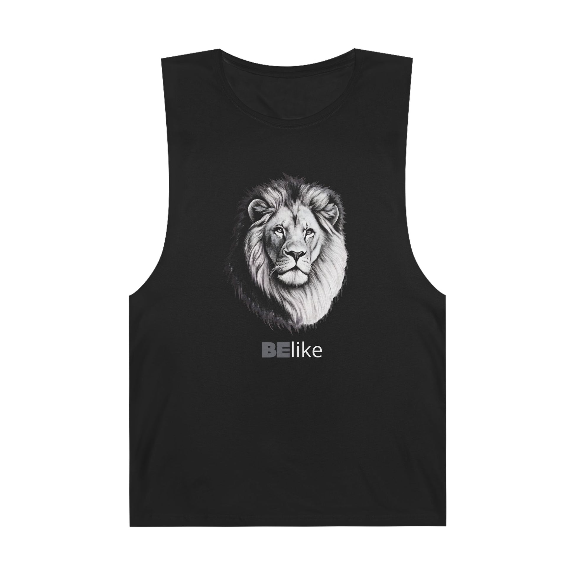 Inspirational lion spirit black sleeveless shirt gift