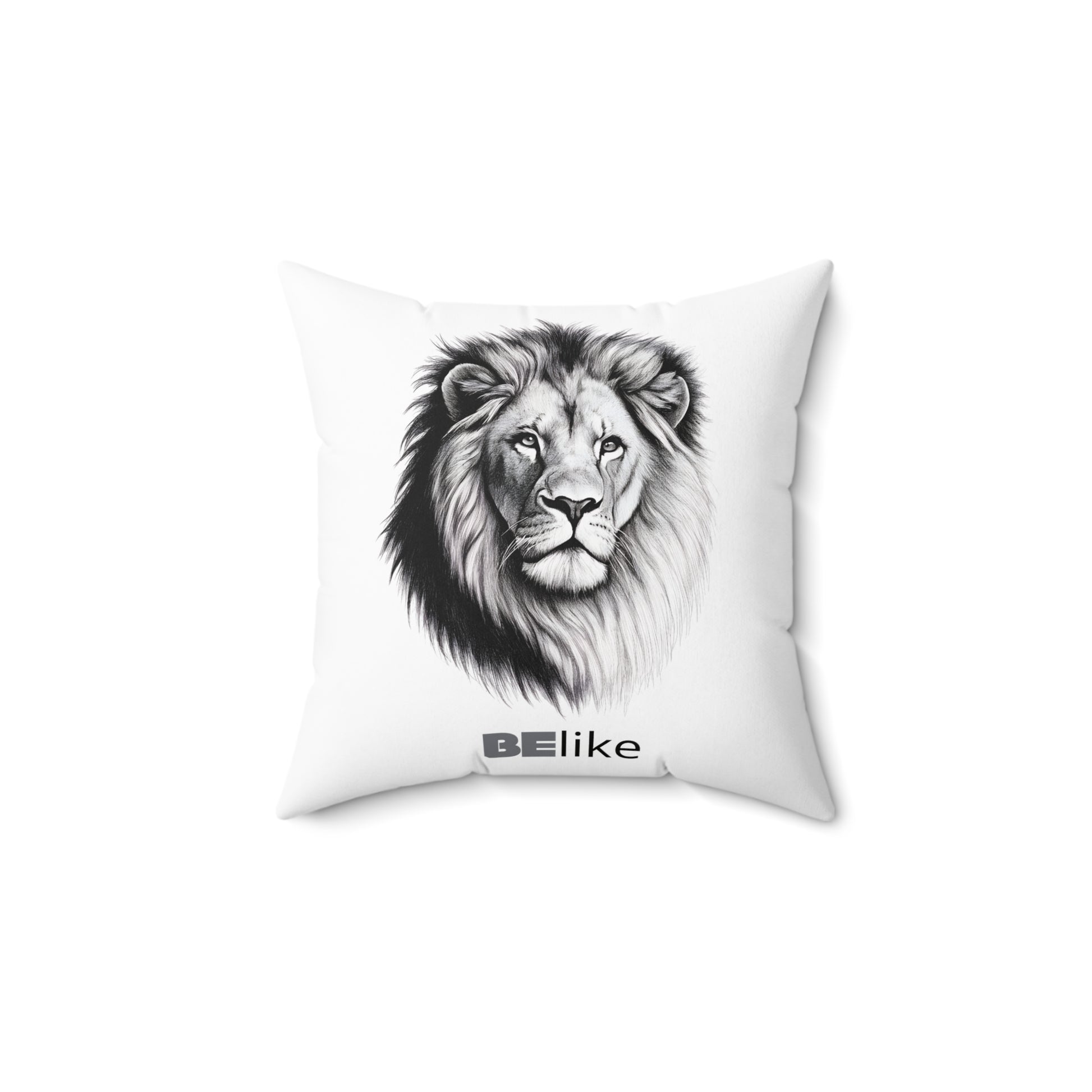 Minimalist lion design inspirational throw pillow