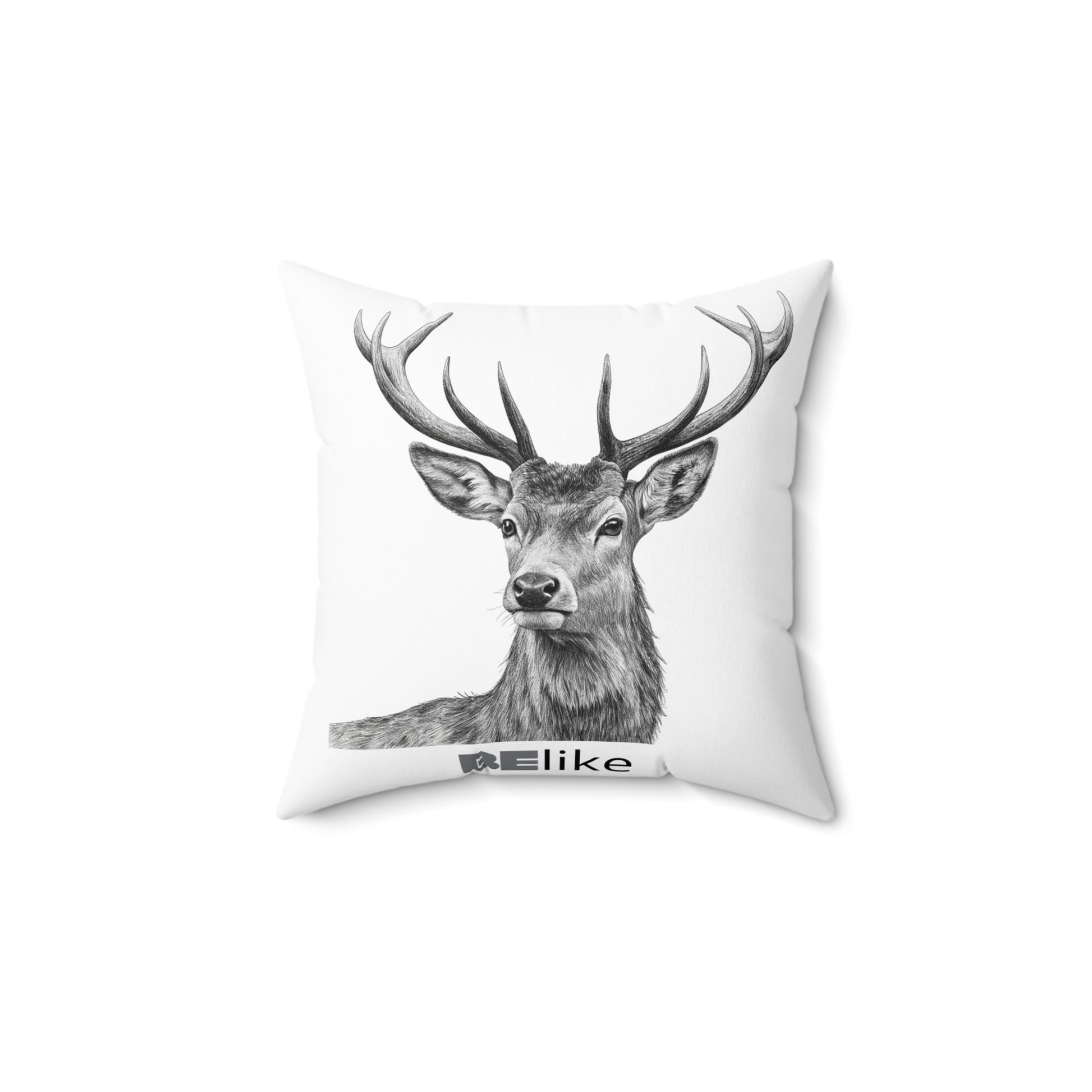 Minimalist Deer Throw Pillow with Inspirational Quote