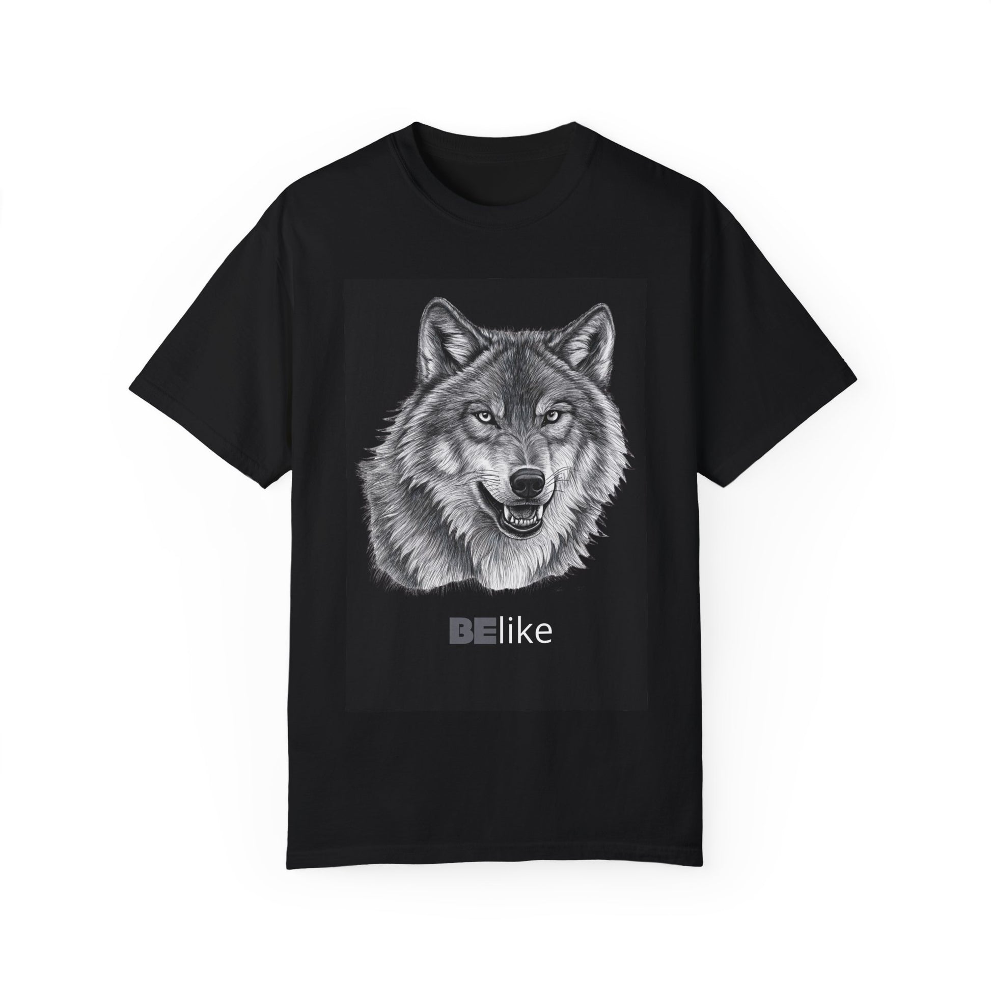 Minimalist Wolf Black T-shirt – BElike.store