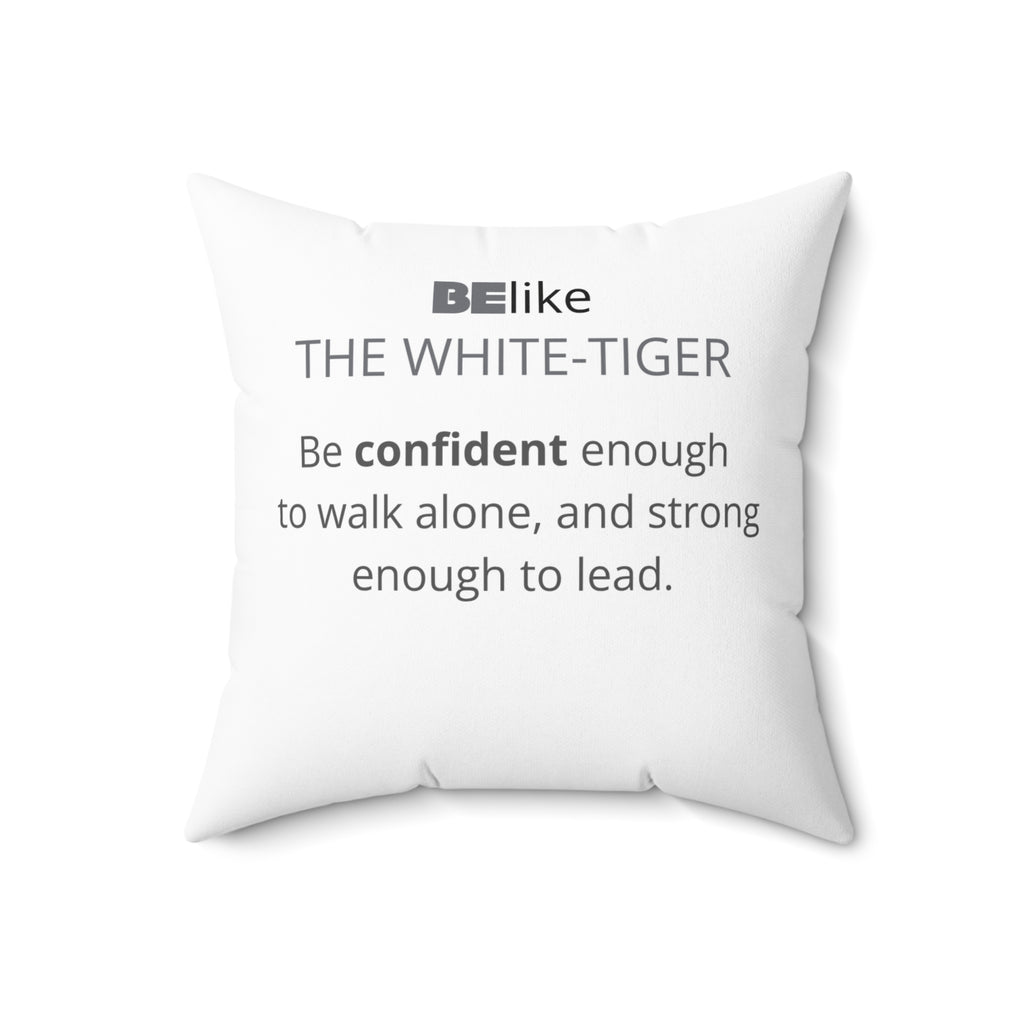 BElike the White Tiger Throw Pillow | Spirit Animal Decor | BElike.store
