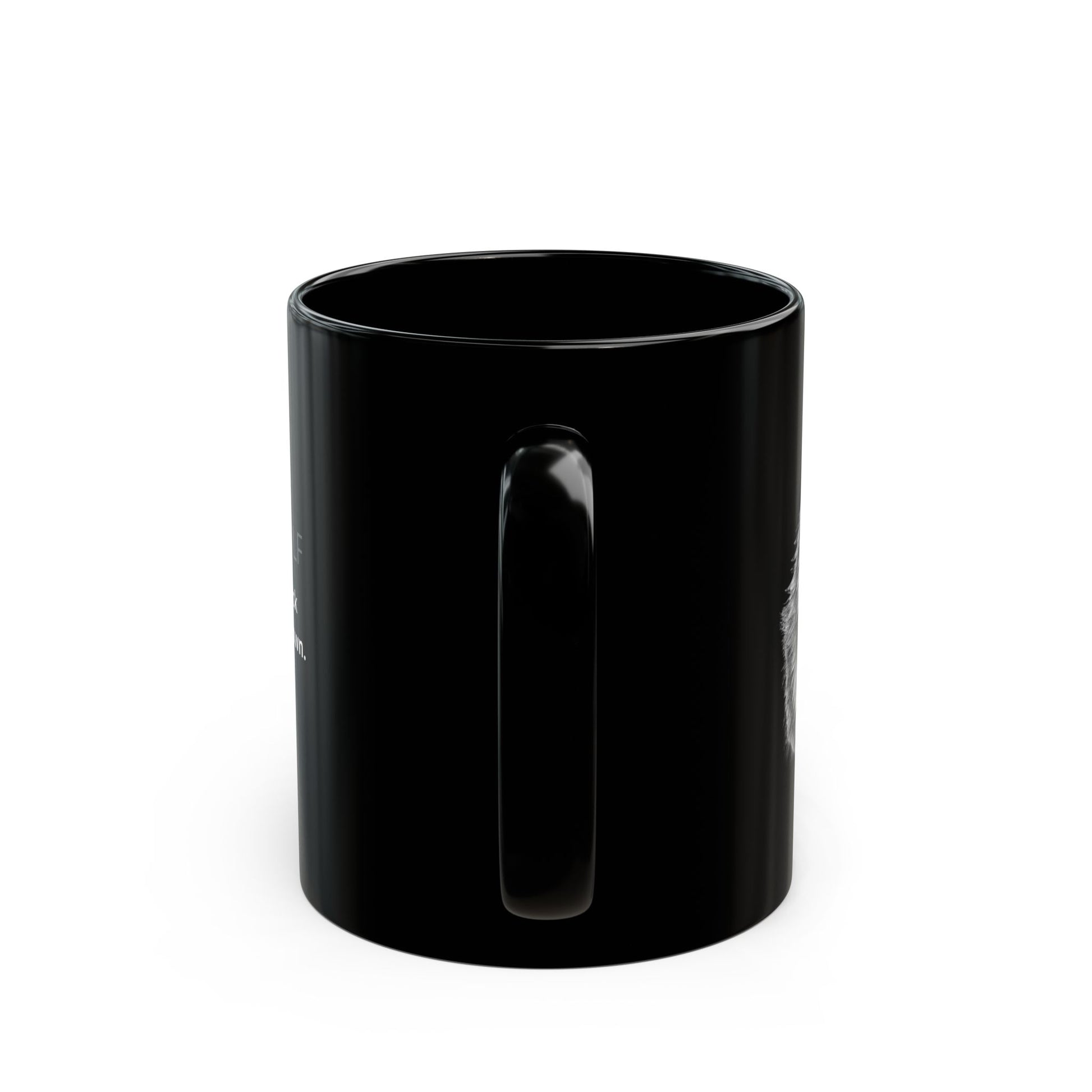 BElike the Wolf Black Ceramic Mug | Inspirational Animal Spirit Mug | BElike.store