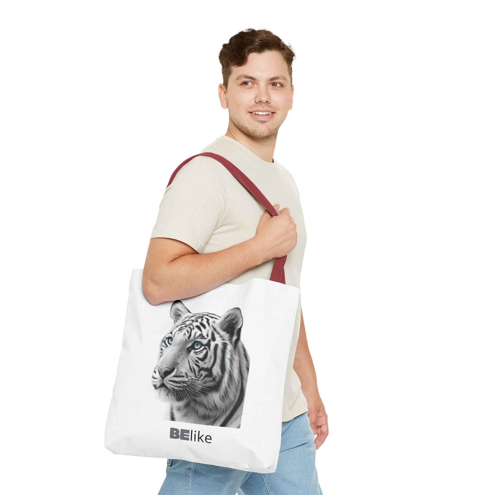 BElike the White Tiger Tote Bag | Independent & Strong | BElike.store