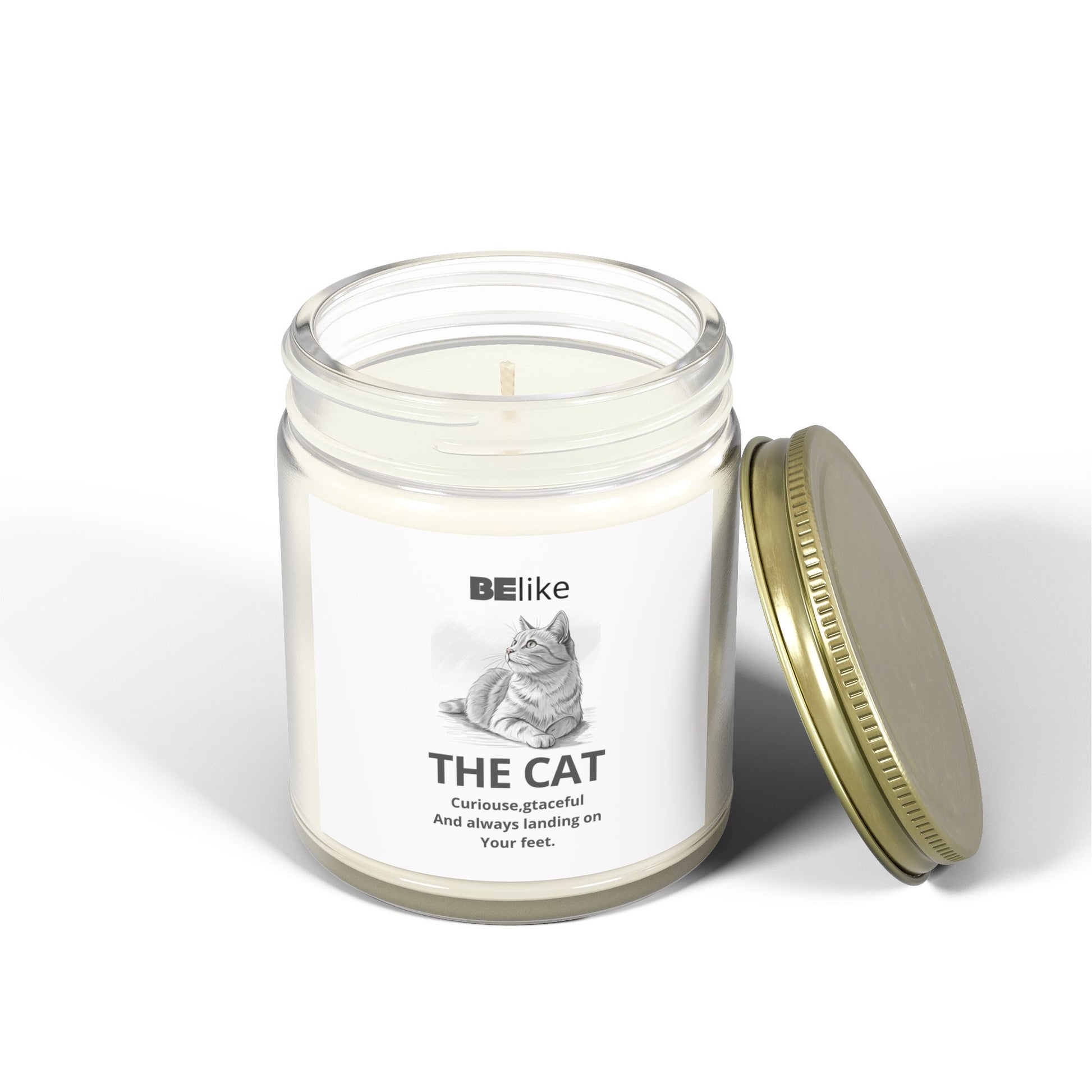 BElike The Cat Scented Candle - Coconut Apricot Wax (4oz, 9oz)