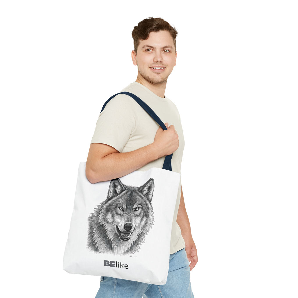 BElike the Wolf Tote Bag | Inspirational Spirit Animal Tote | BElike.store