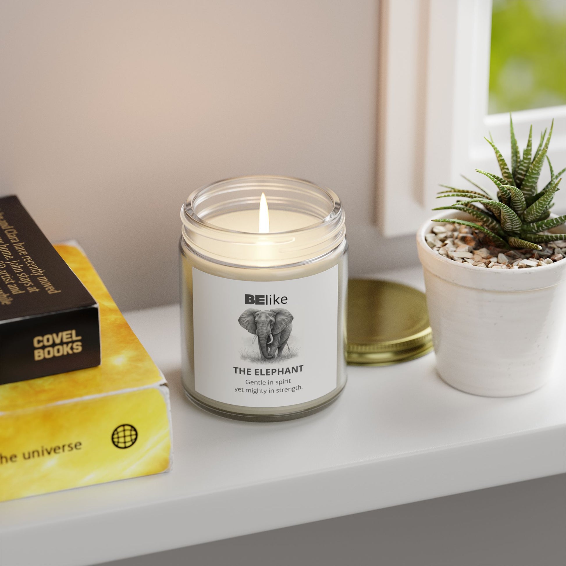 BElike The Elephant Scented Candle - Coconut Apricot Wax (4oz, 9oz)