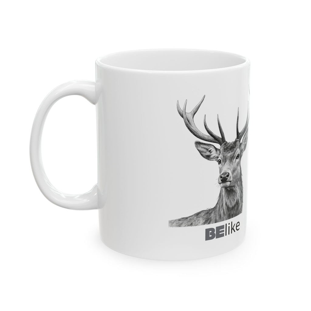BElike the Deer White Ceramic Mug | Inspirational Spirit Animal Mug | BElike.store
