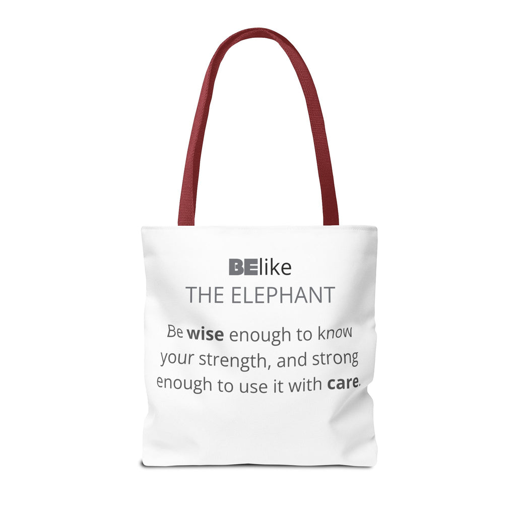 BElike the Elephant Tote Bag | Wisdom in Motion | BElike.store