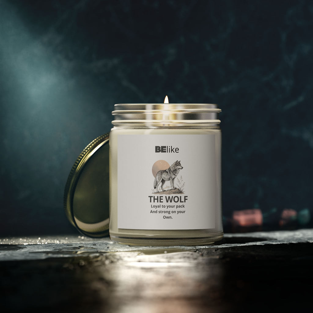 BElike The Wolf Scented Candle - Coconut Apricot Wax (4oz, 9oz)