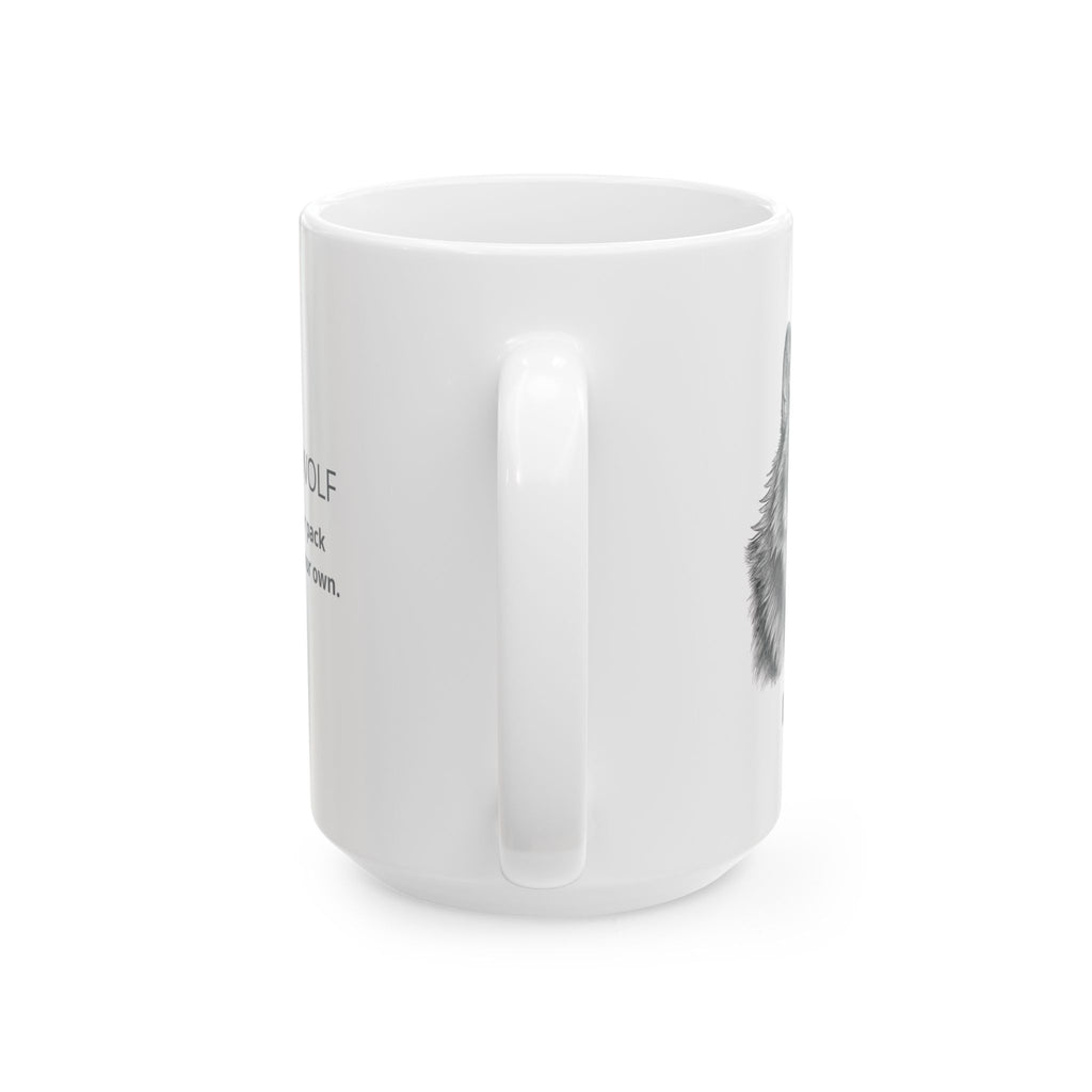 BElike the Wolf White Ceramic Mug | Inspirational Spirit Animal Mug | BElike.store