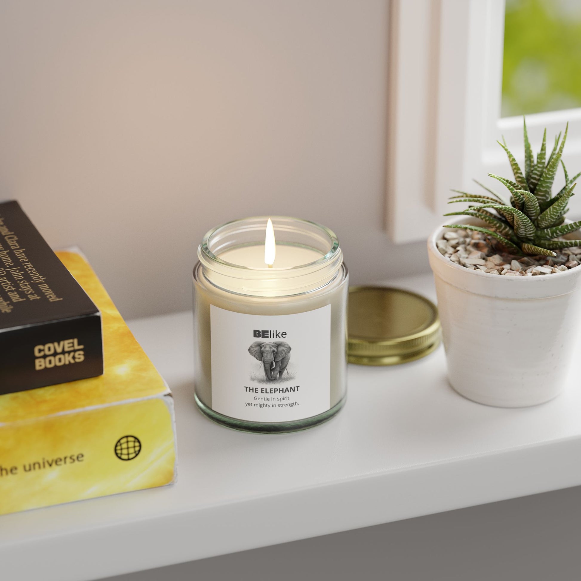 BElike The Elephant Scented Candle - Coconut Apricot Wax (4oz, 9oz)