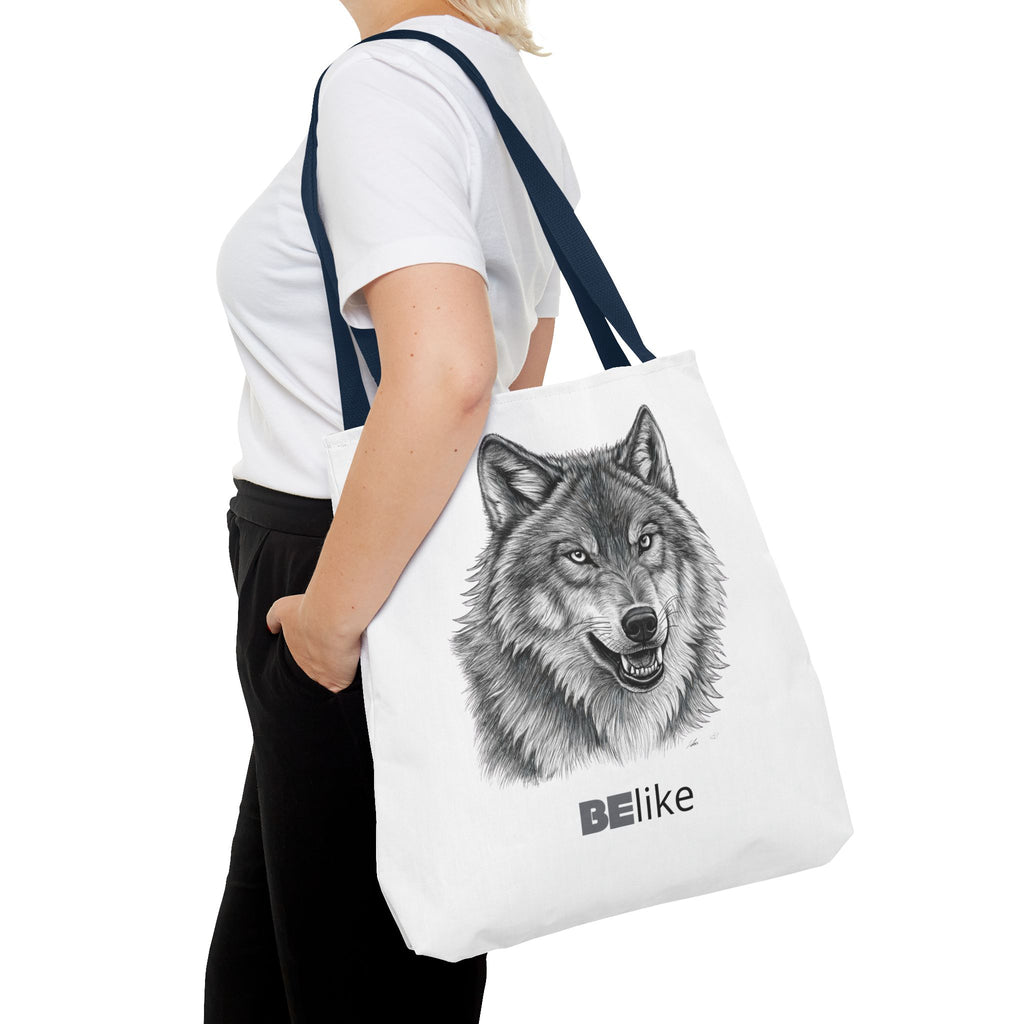 BElike the Wolf Tote Bag | Inspirational Spirit Animal Tote | BElike.store