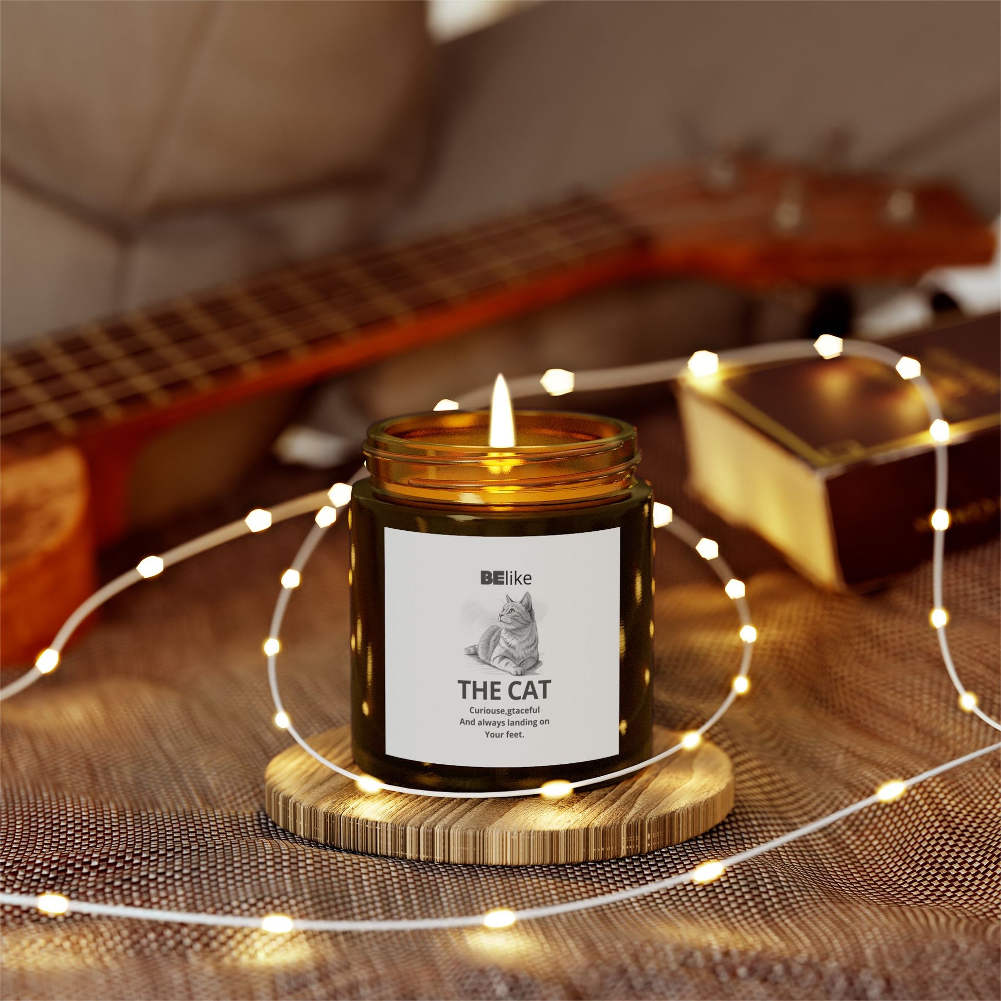 BElike The Cat Scented Candle - Coconut Apricot Wax (4oz, 9oz)