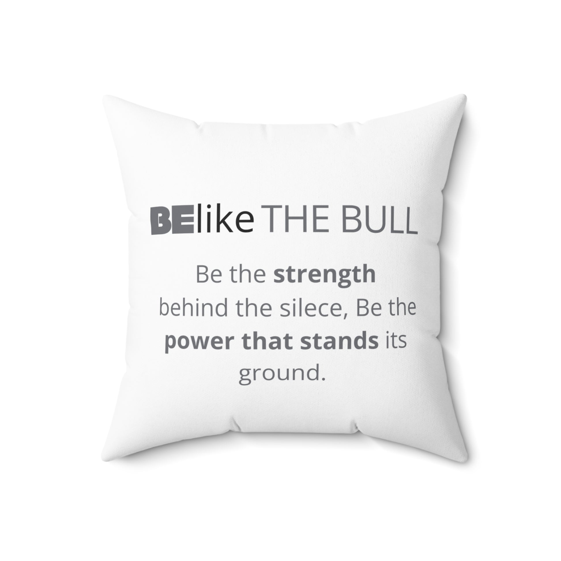 BElike the Bull Throw Pillow | Motivational Animal Spirit Decor | BElike.store