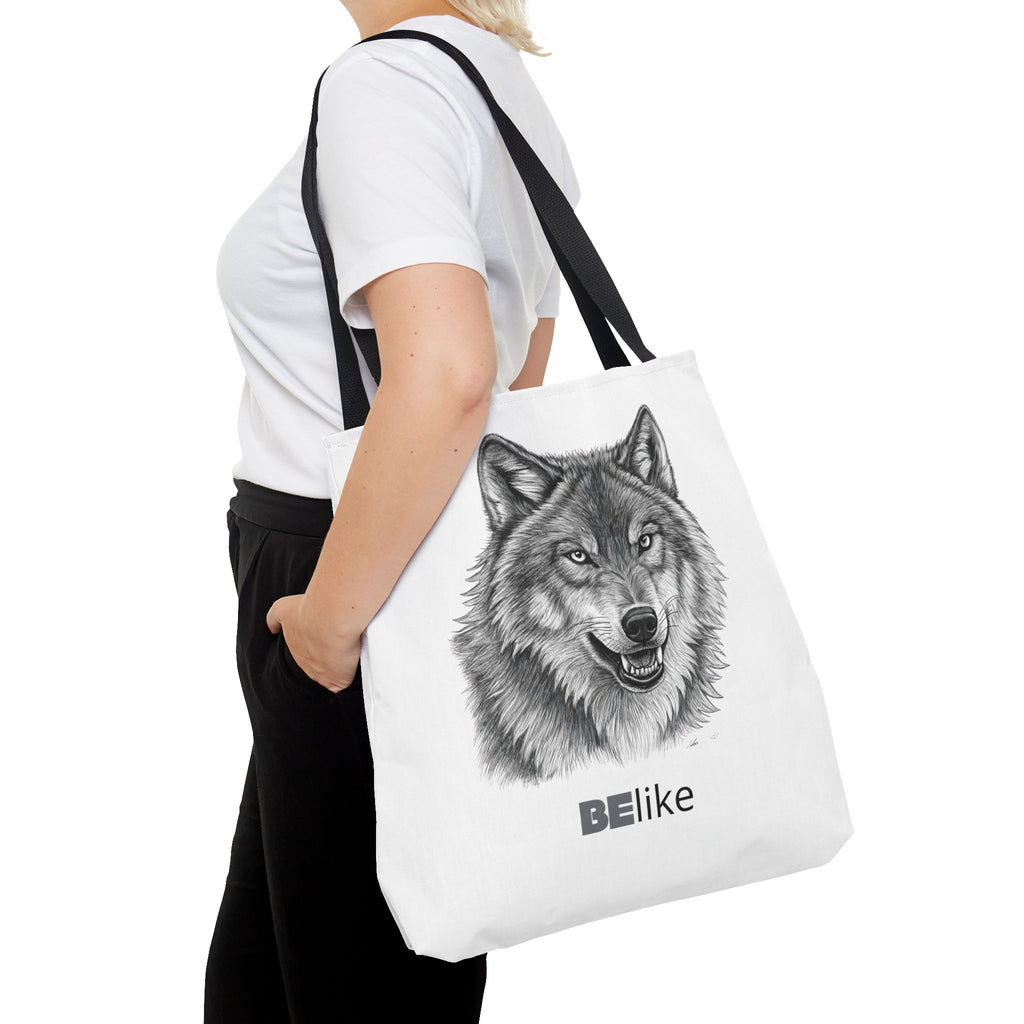 BElike the Wolf Tote Bag | Inspirational Spirit Animal Tote | BElike.store