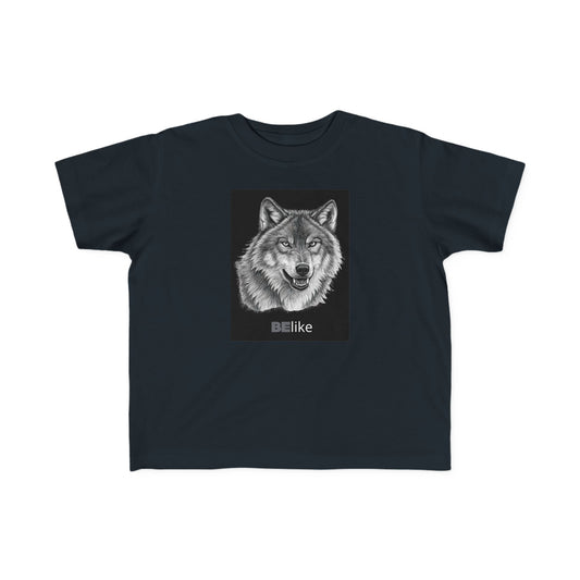 Toddler’s BElike the Wolf Black T-shirt | Inspirational Animal Spirit Tee | BElike.store