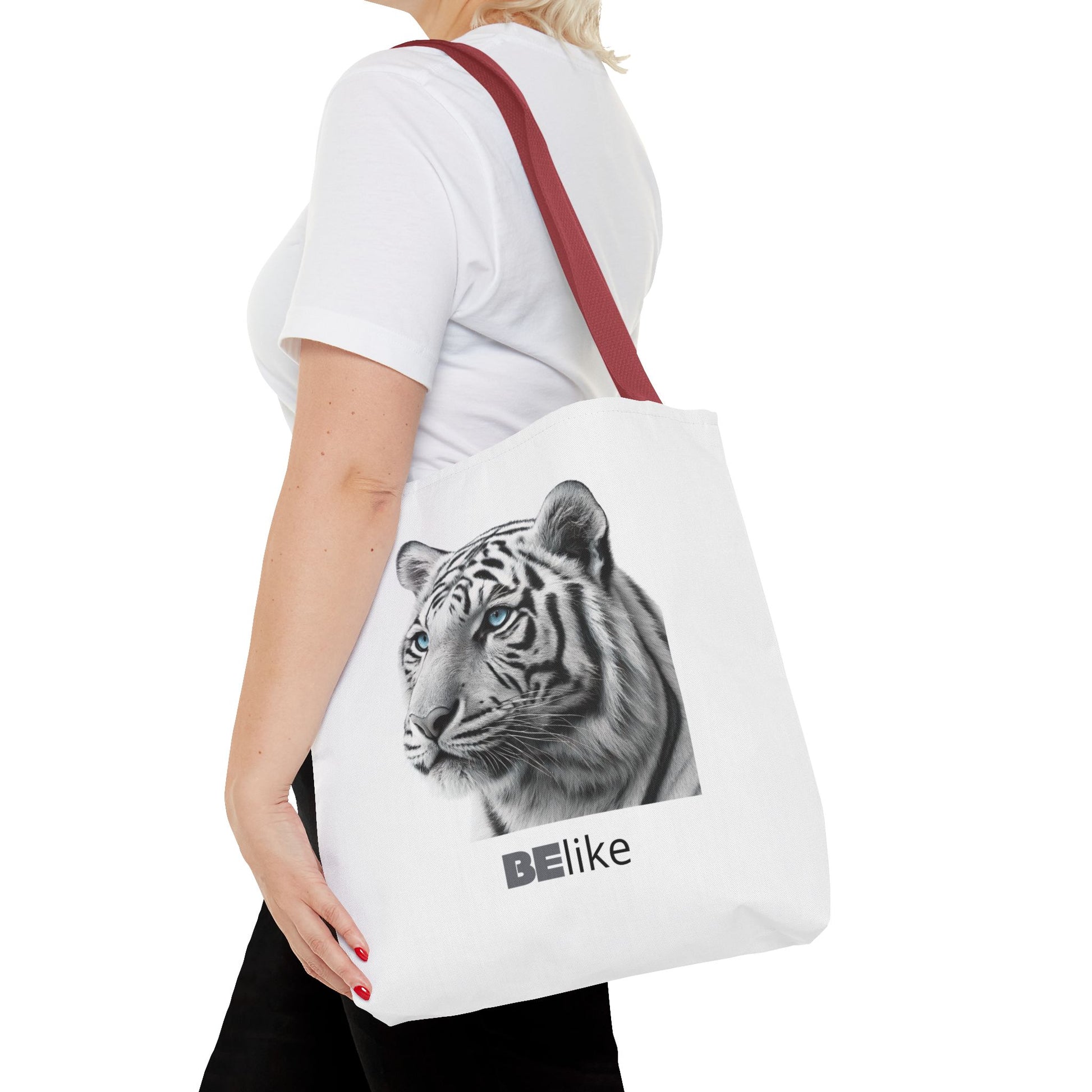 BElike the White Tiger Tote Bag | Independent & Strong | BElike.store