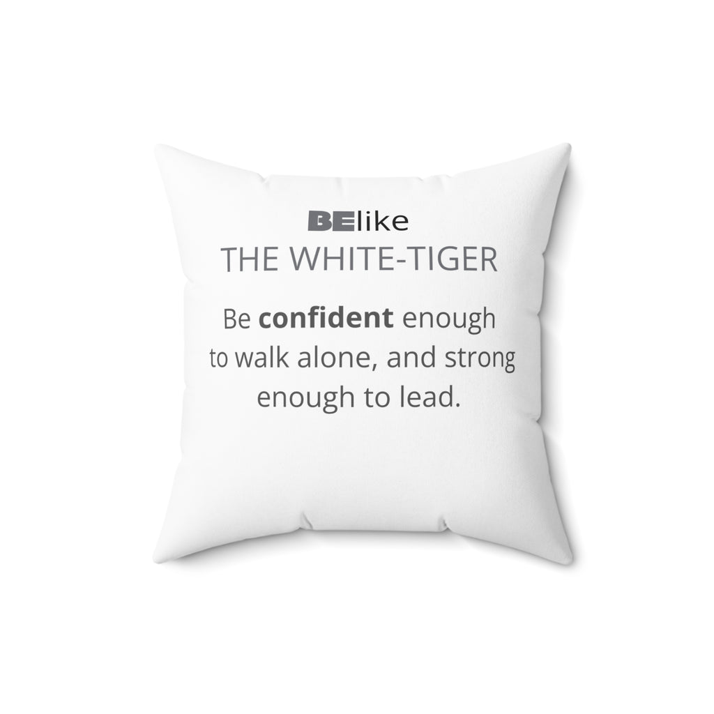 BElike the White Tiger Throw Pillow | Spirit Animal Decor | BElike.store