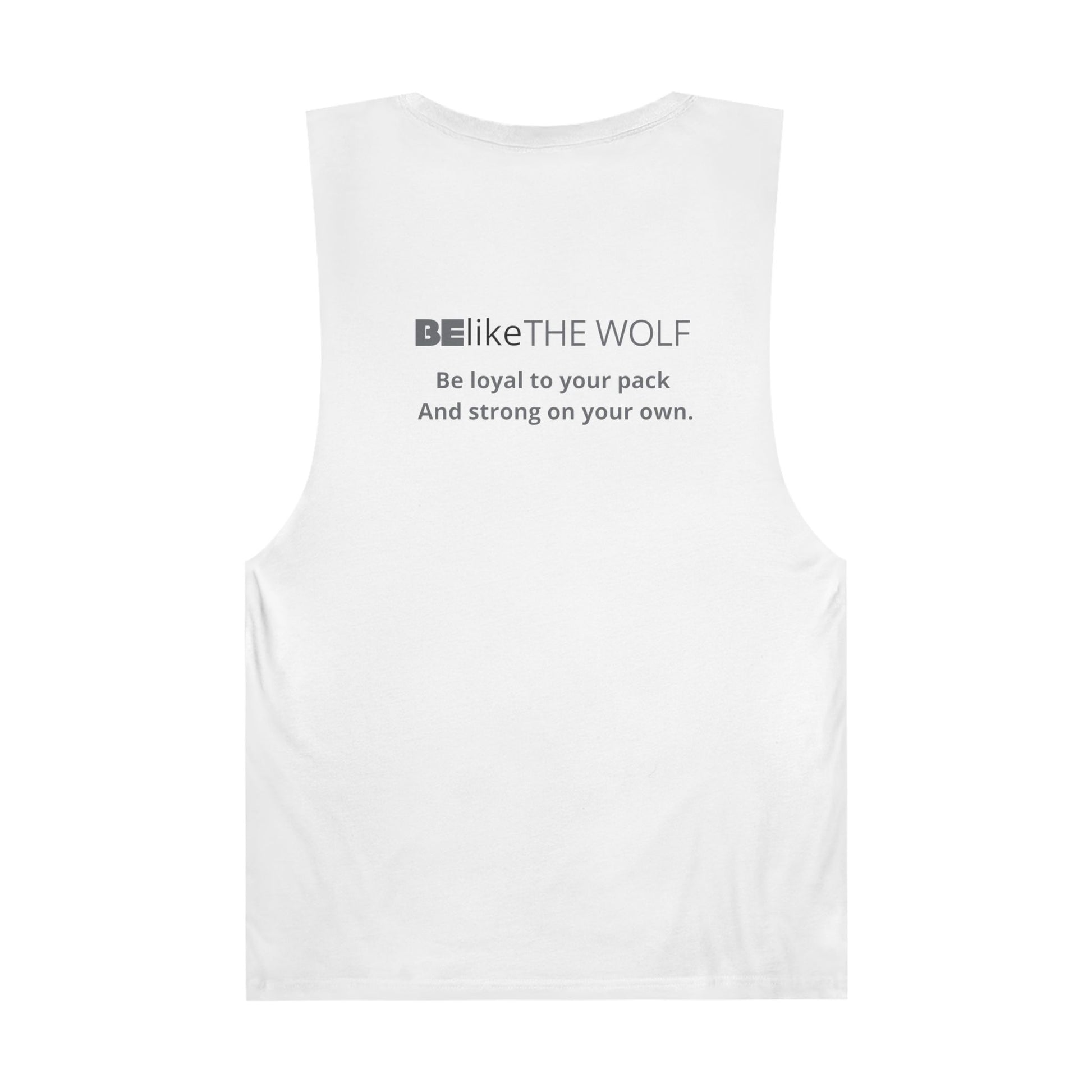 BElike the Wolf White Tank Top | Minimalist Spirit Animal Apparel | BElike.store