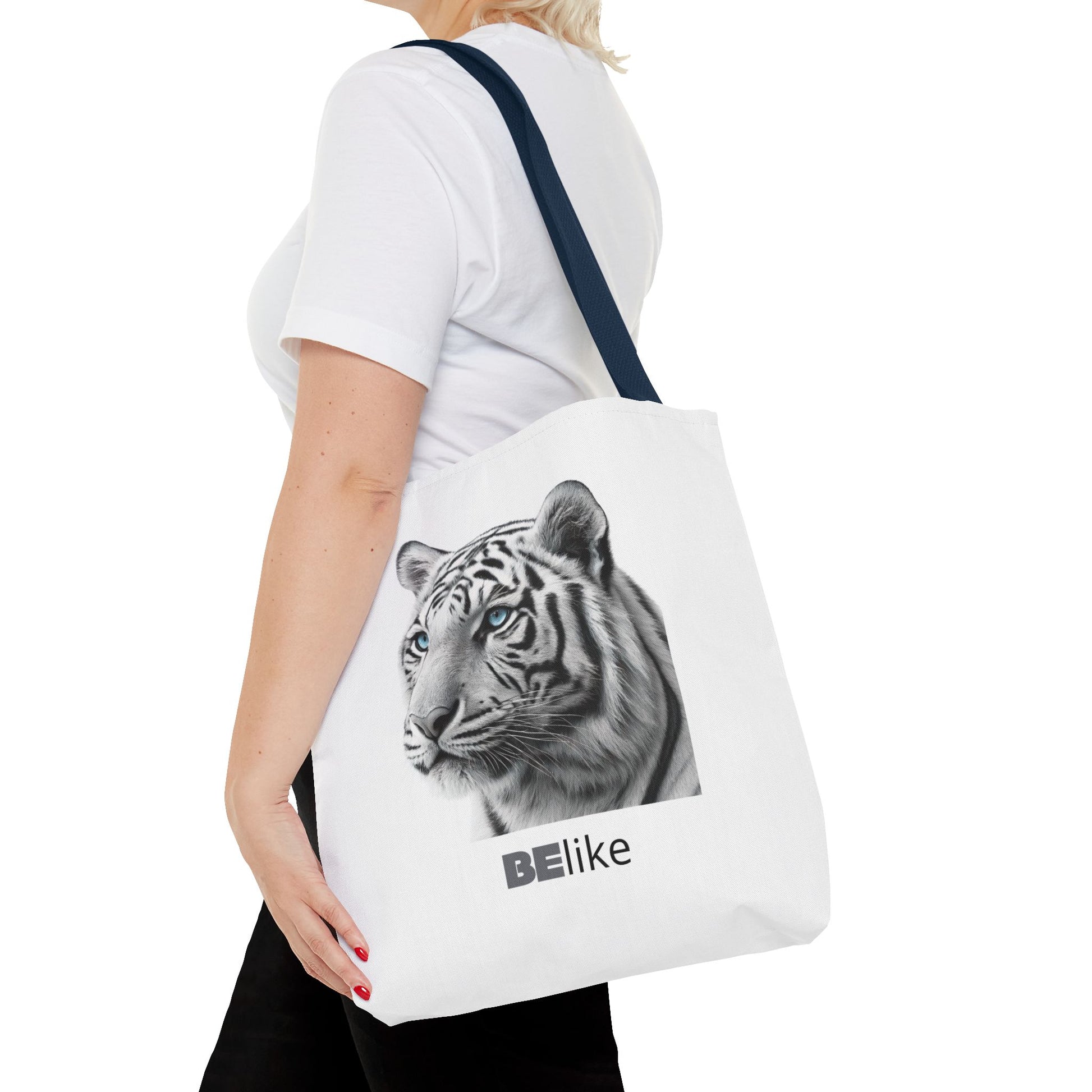 BElike the White Tiger Tote Bag | Independent & Strong | BElike.store