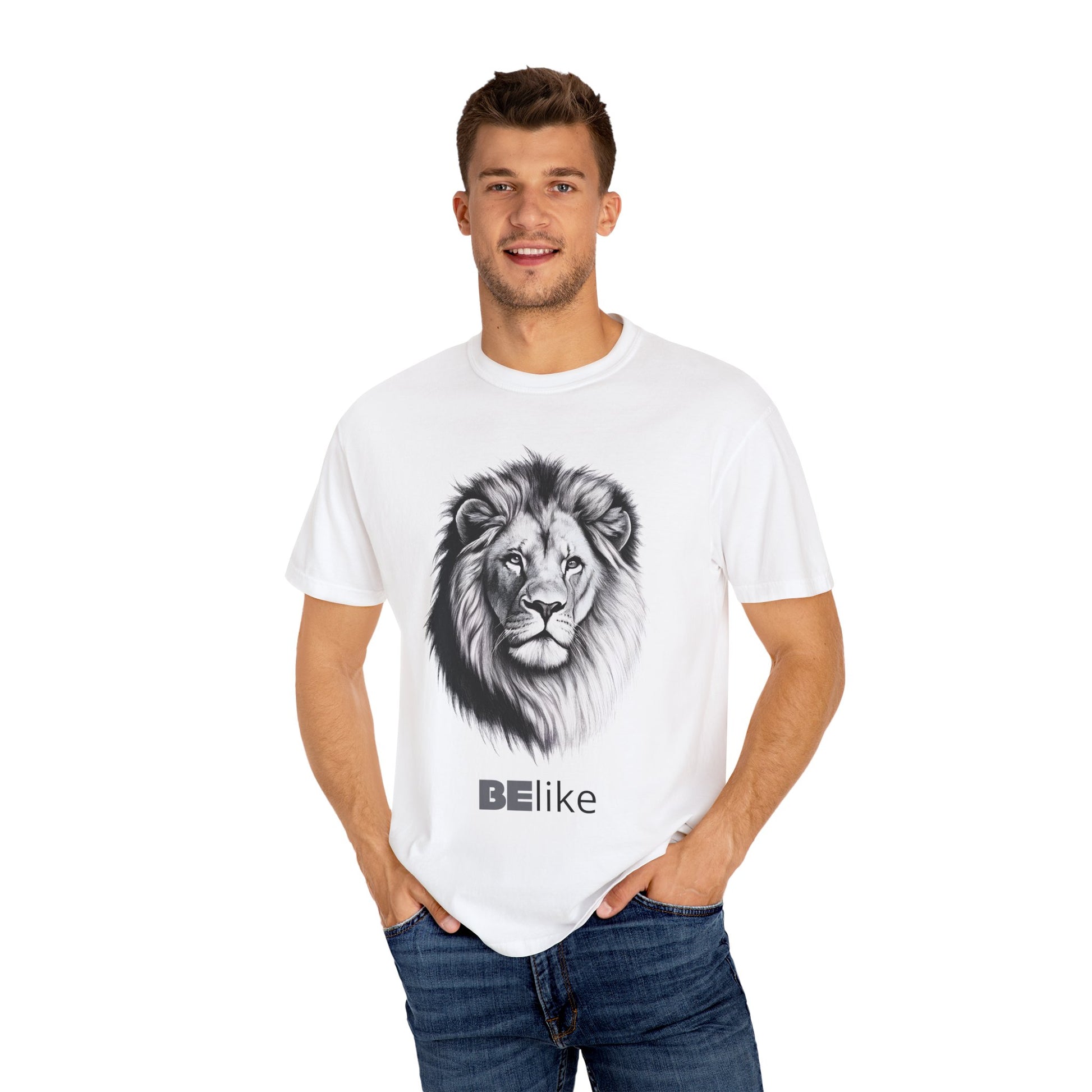 BElike The LION Inspirational Unisex Garment-Dyed T-shirt