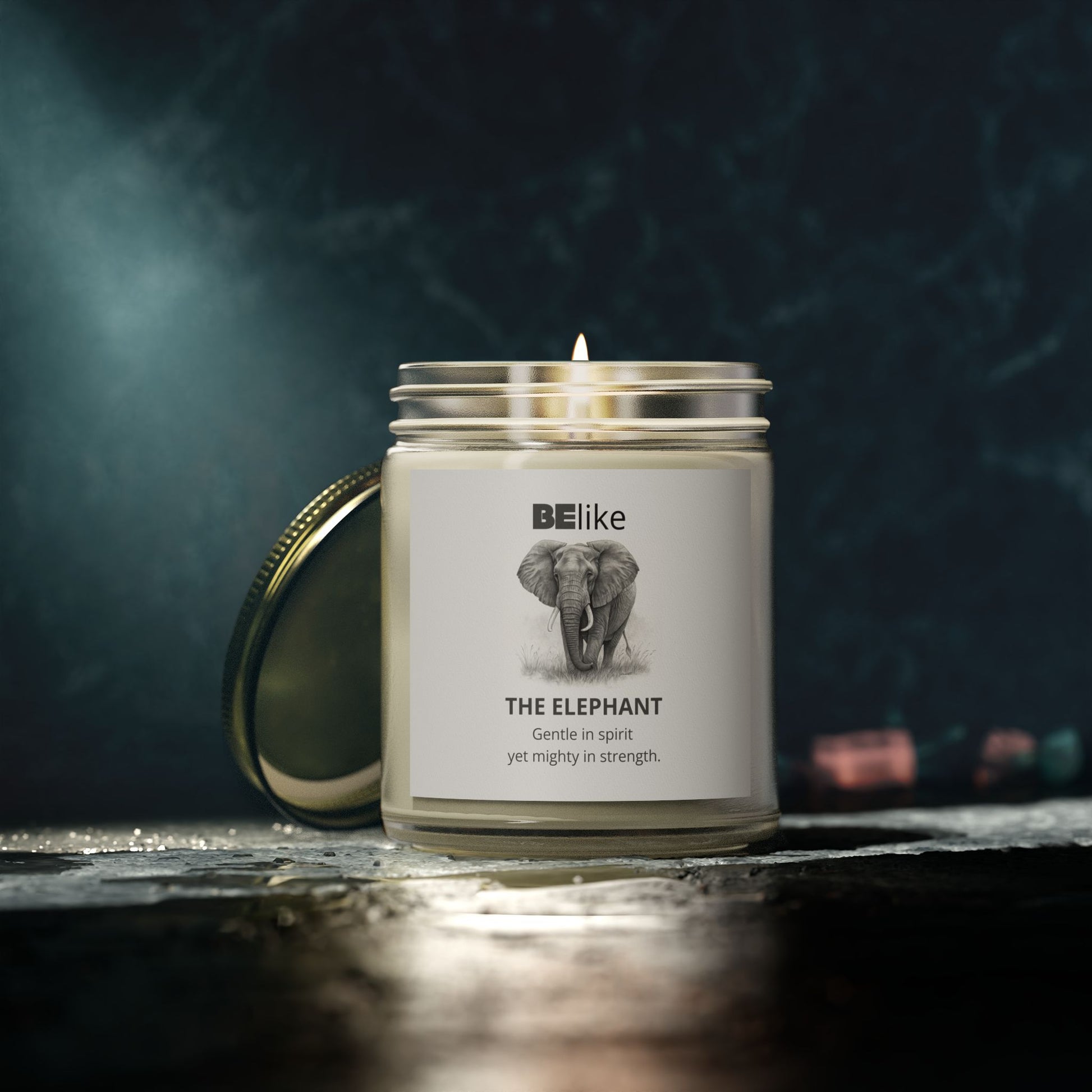 BElike The Elephant Scented Candle - Coconut Apricot Wax (4oz, 9oz)