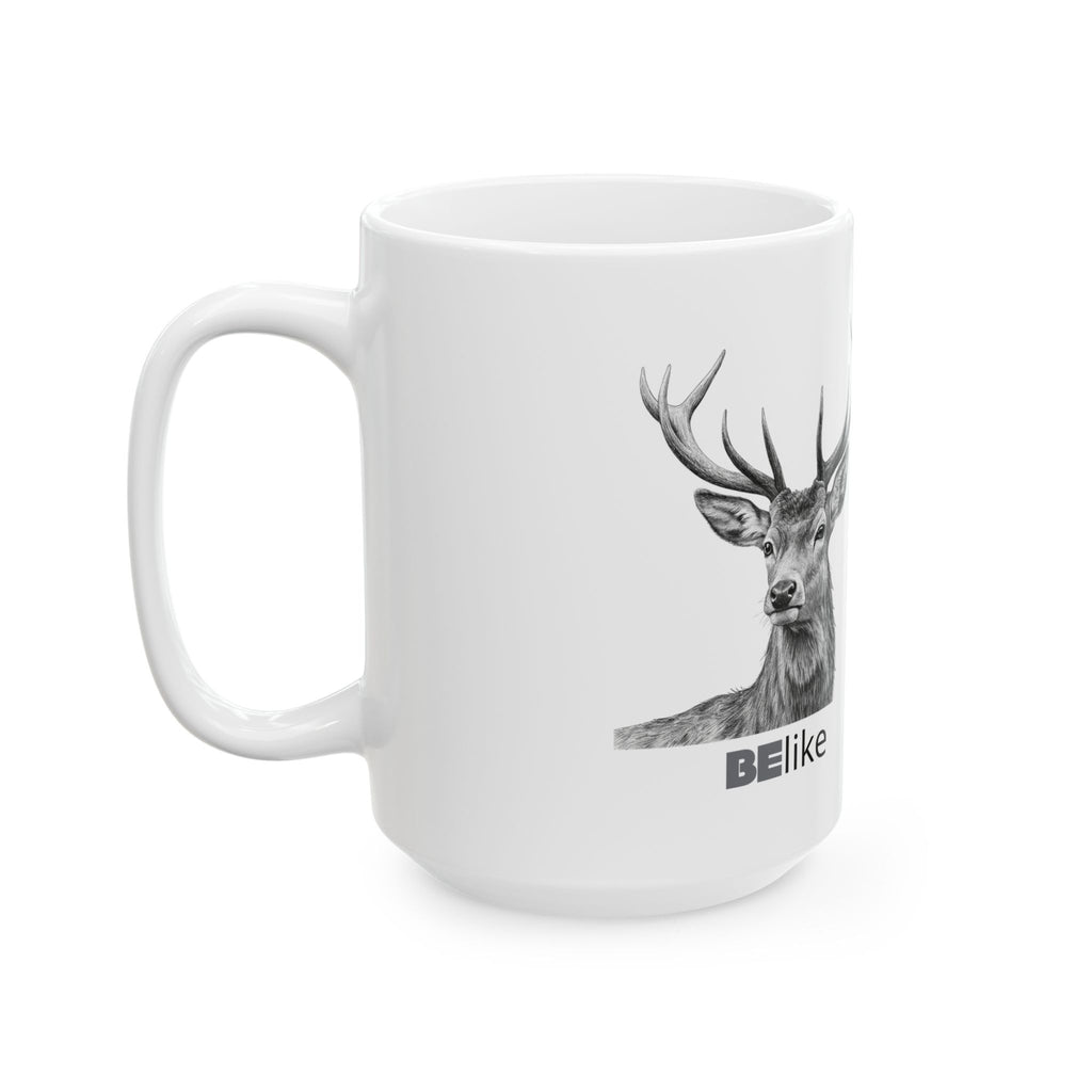 BElike the Deer White Ceramic Mug | Inspirational Spirit Animal Mug | BElike.store