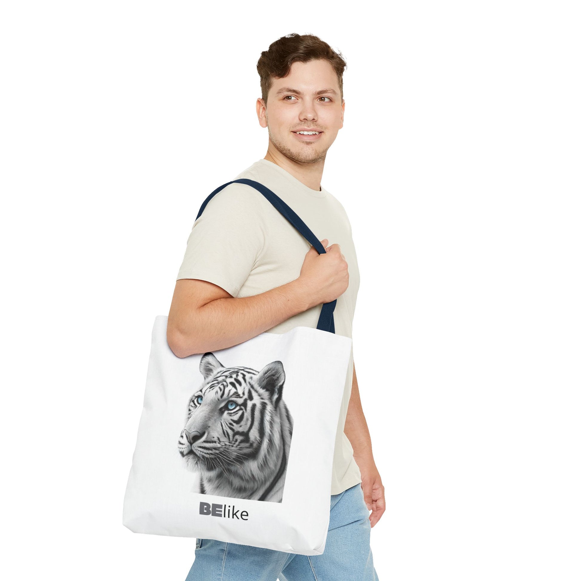 BElike the White Tiger Tote Bag | Independent & Strong | BElike.store