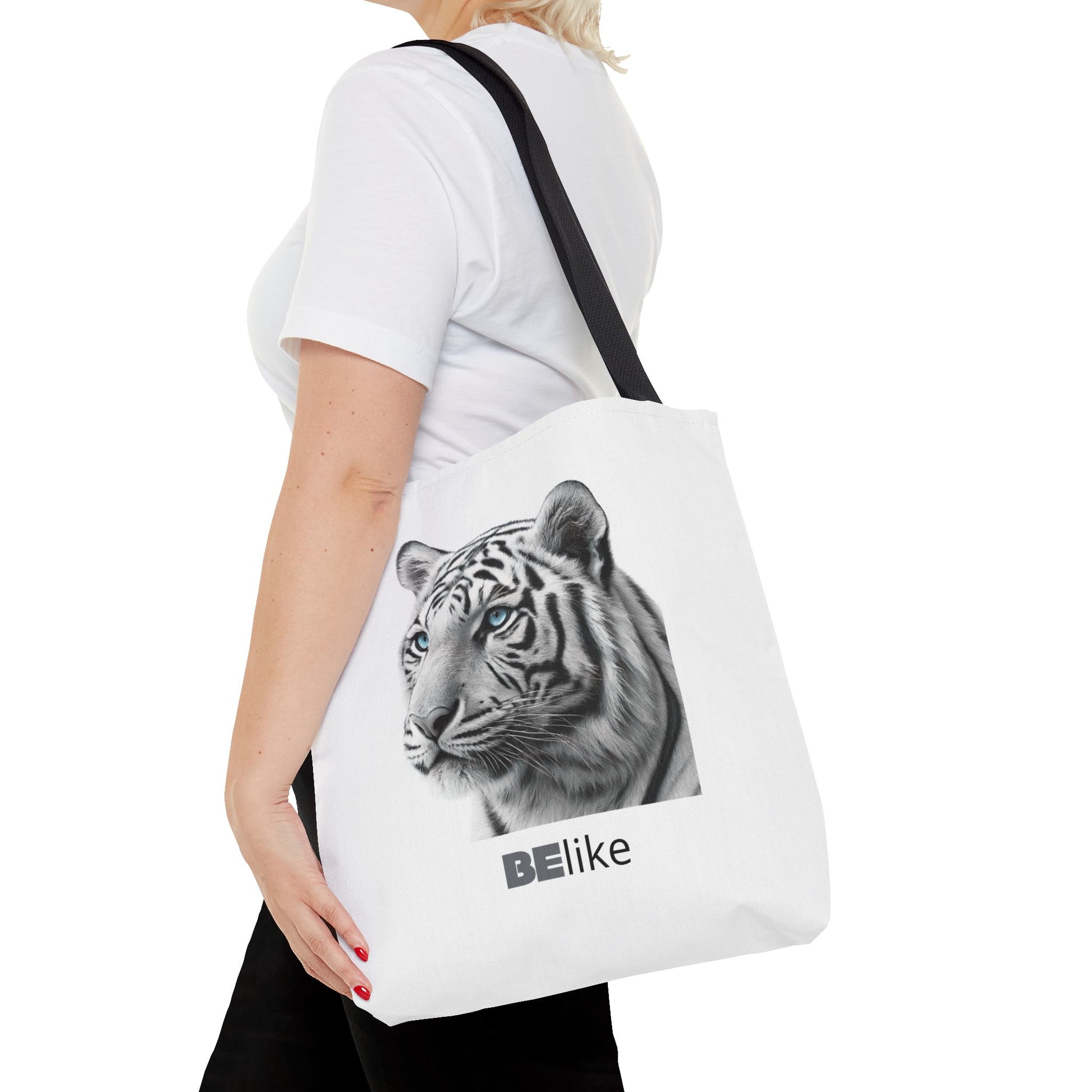 BElike the White Tiger Tote Bag | Independent & Strong | BElike.store