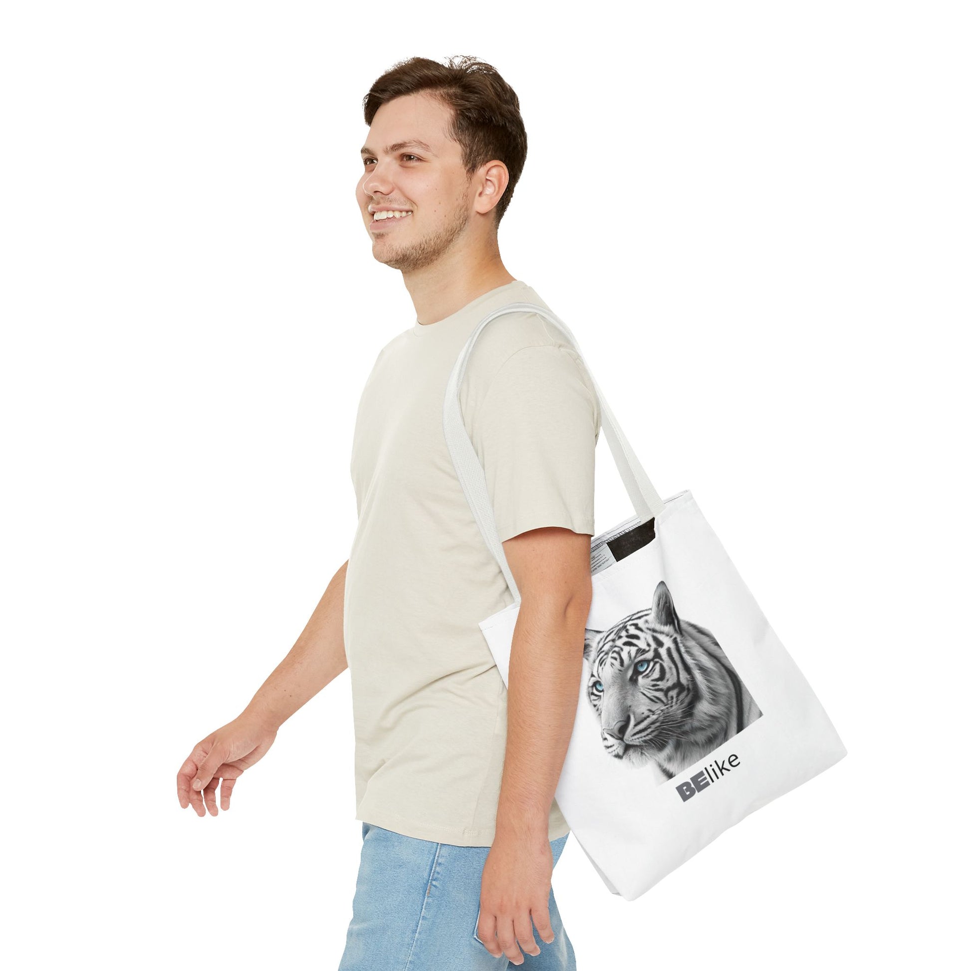 BElike the White Tiger Tote Bag | Independent & Strong | BElike.store