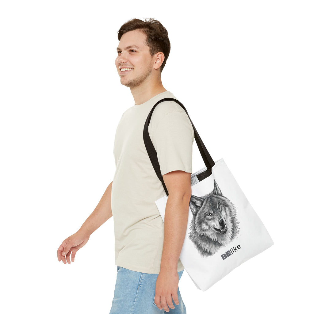 BElike the Wolf Tote Bag | Inspirational Spirit Animal Tote | BElike.store
